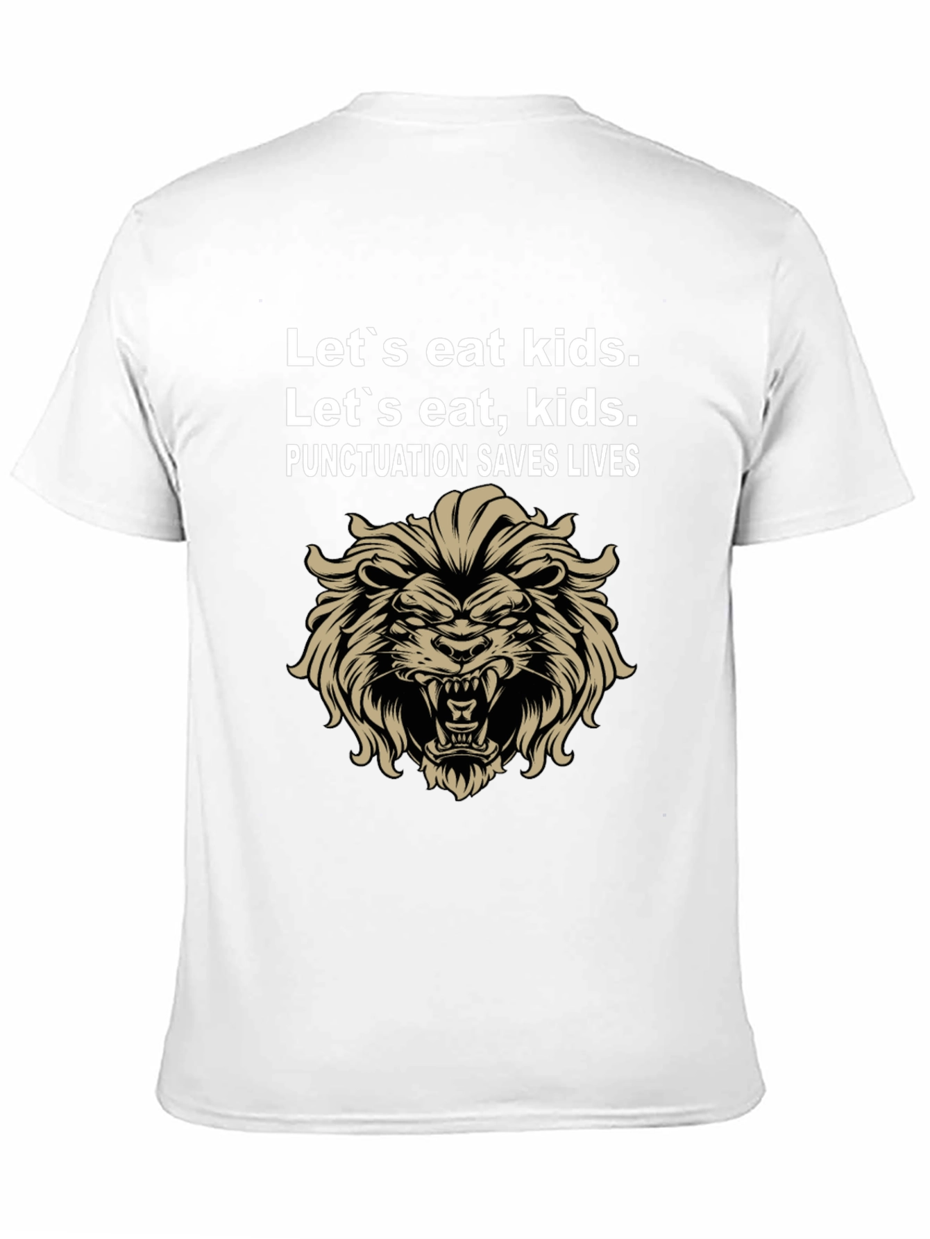 Punctuation Saves Lives Graphic Tee - Lion