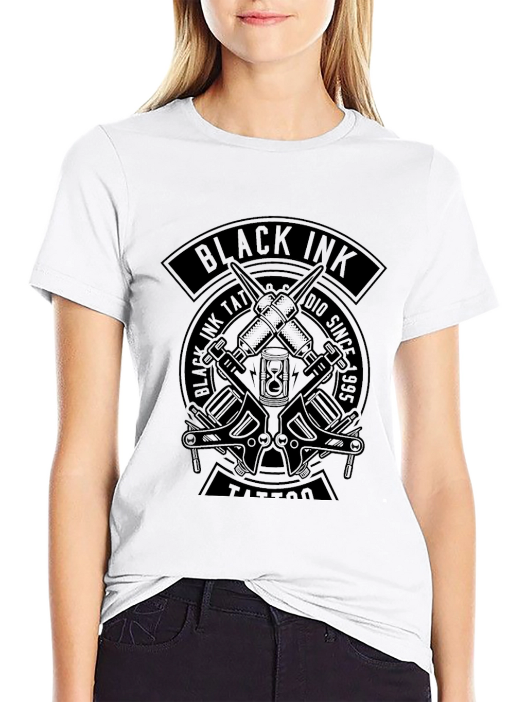 Black Ink Tattoo Graphic T-Shirt