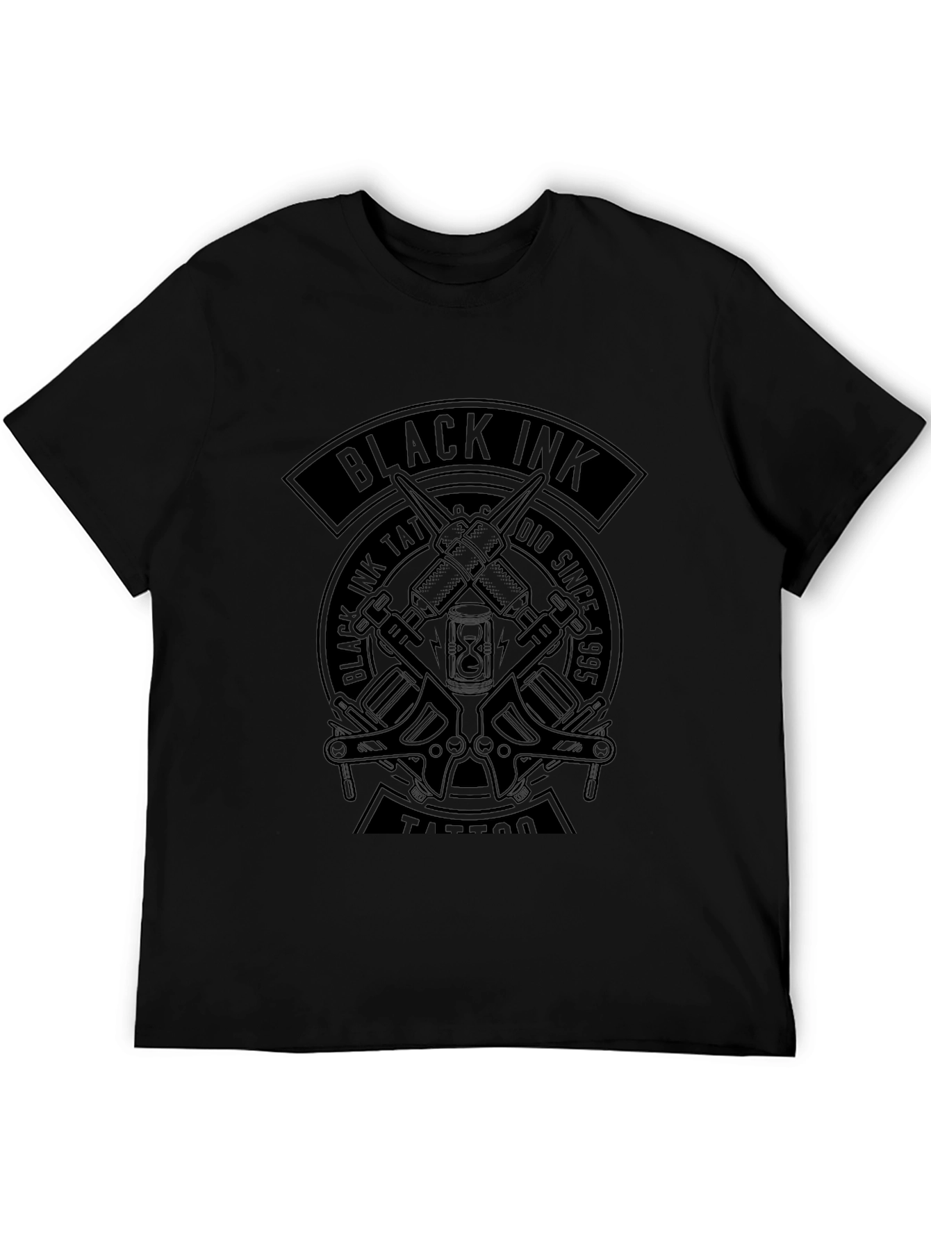 Black Ink Tattoo Graphic T-Shirt