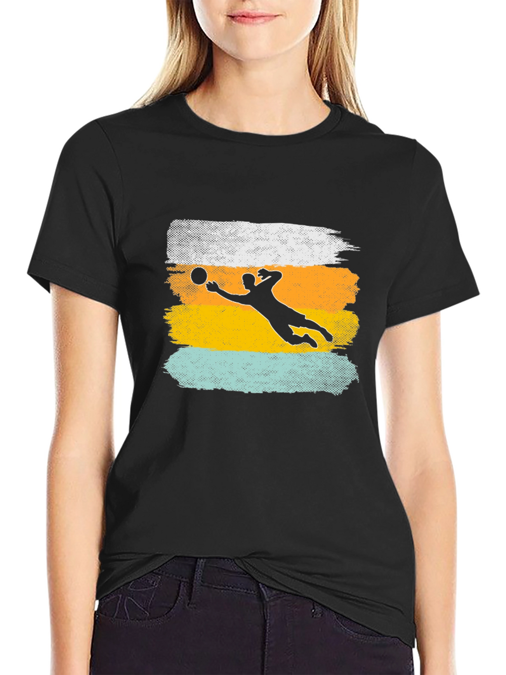 Volleyball Silhouette Graphic Tee - Stylish Sports Shirt