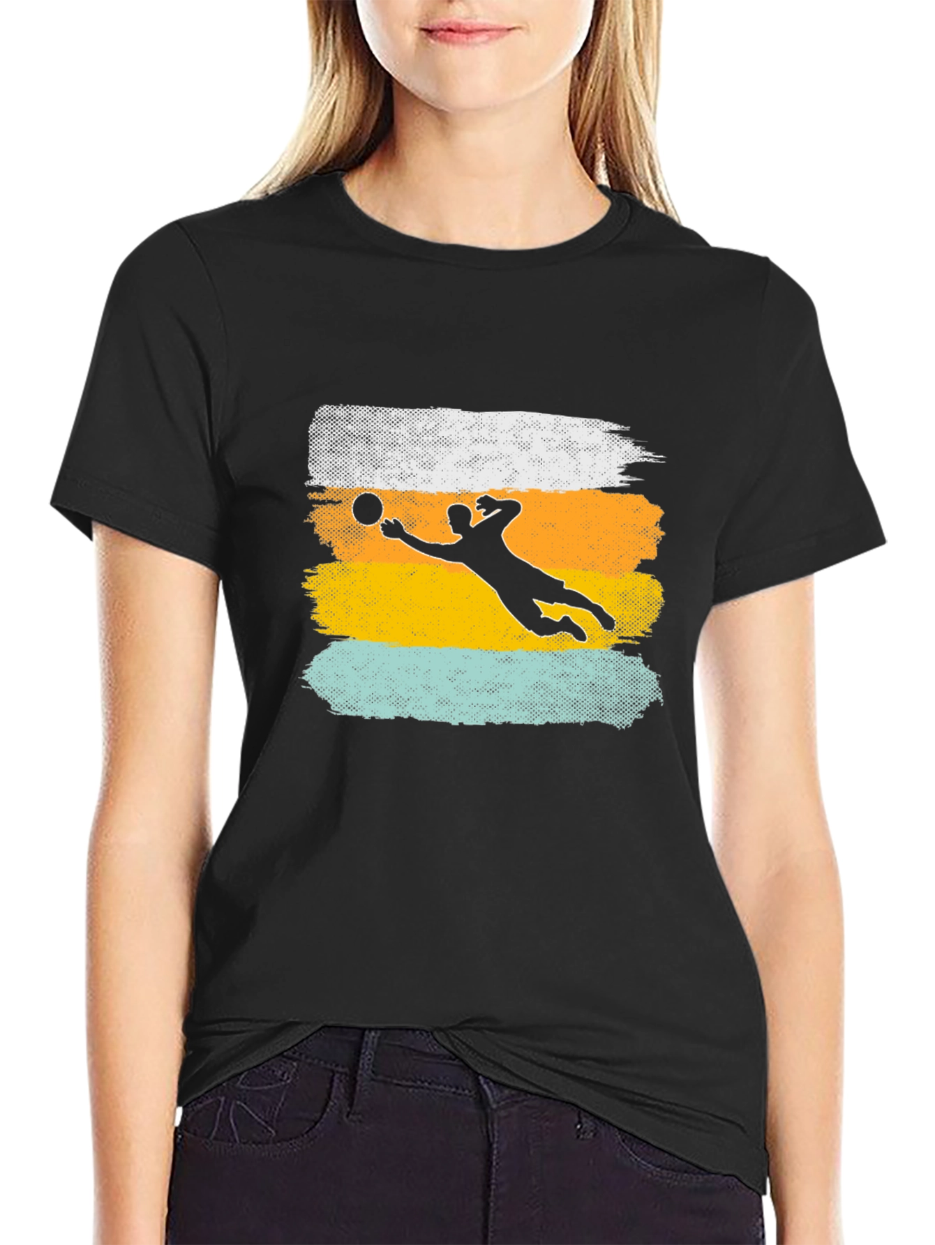 Volleyball Silhouette Graphic Tee - Stylish Sports Shirt