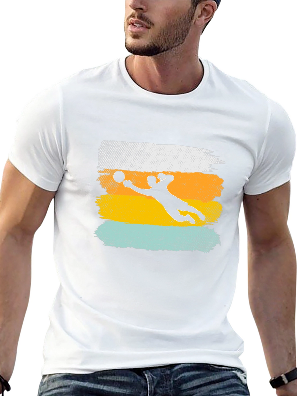 Volleyball Silhouette Graphic Tee - Stylish Sports Shirt