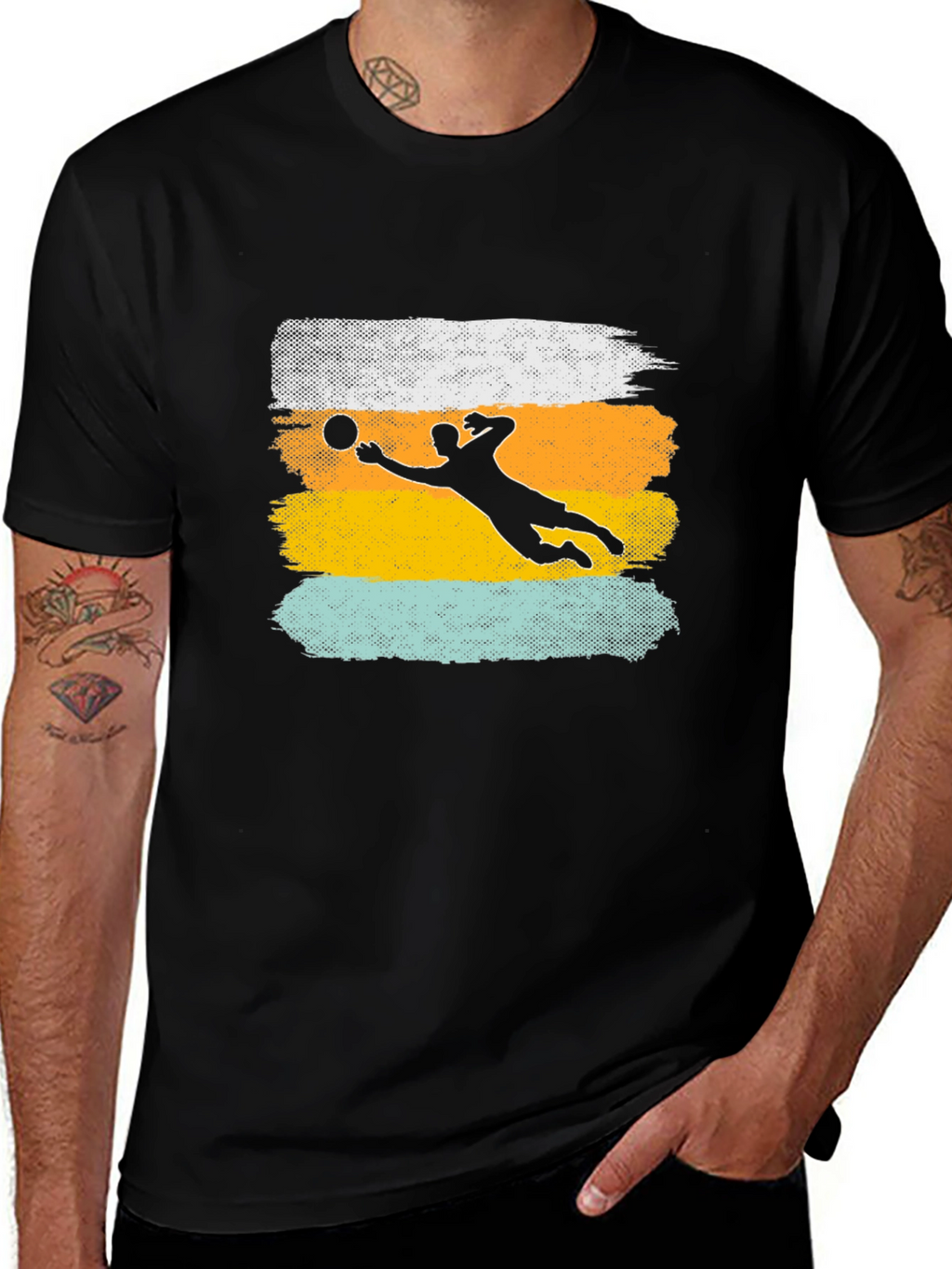 Volleyball Silhouette Graphic Tee - Stylish Sports Shirt