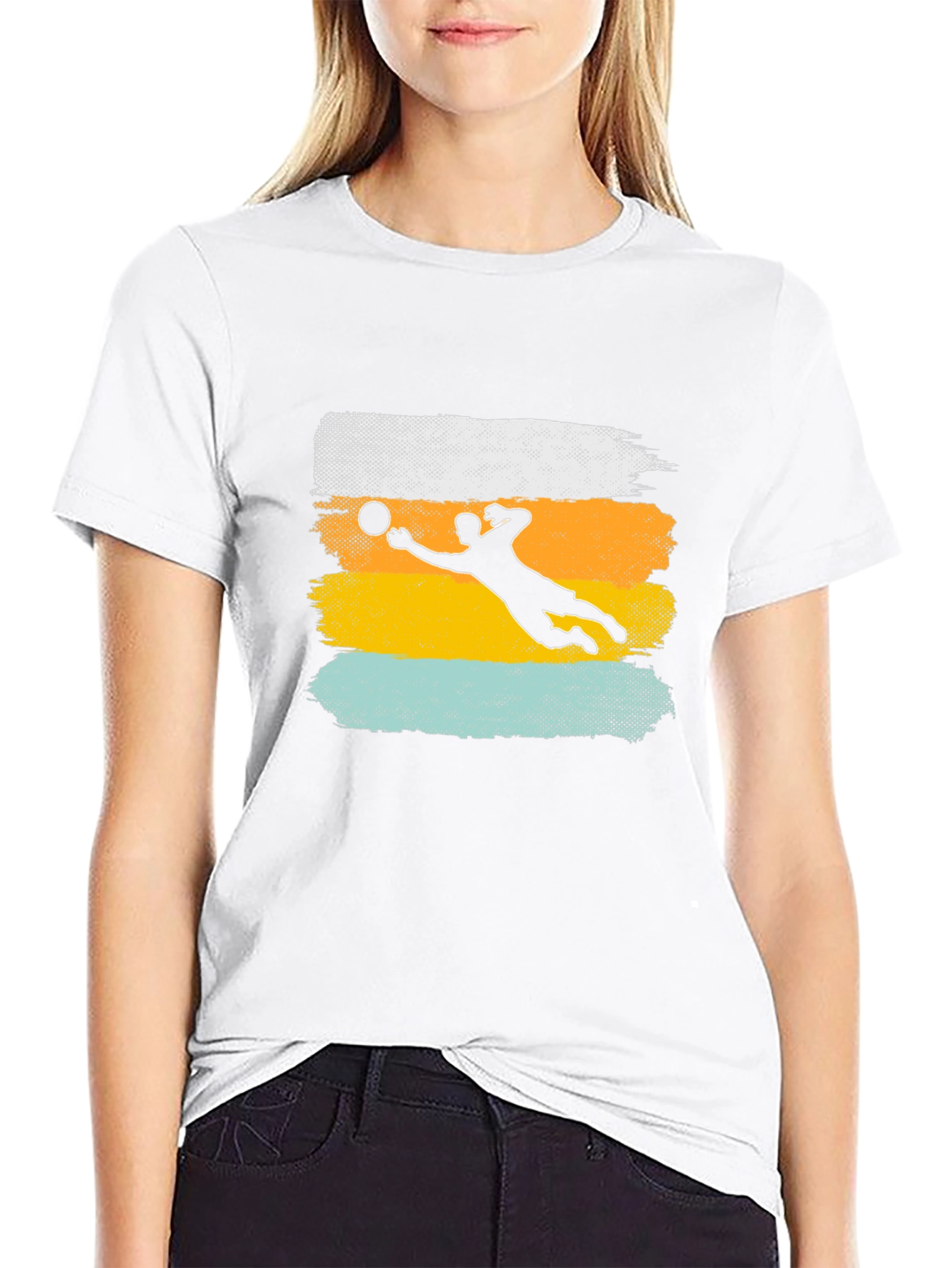 Volleyball Silhouette Graphic Tee - Stylish Sports Shirt