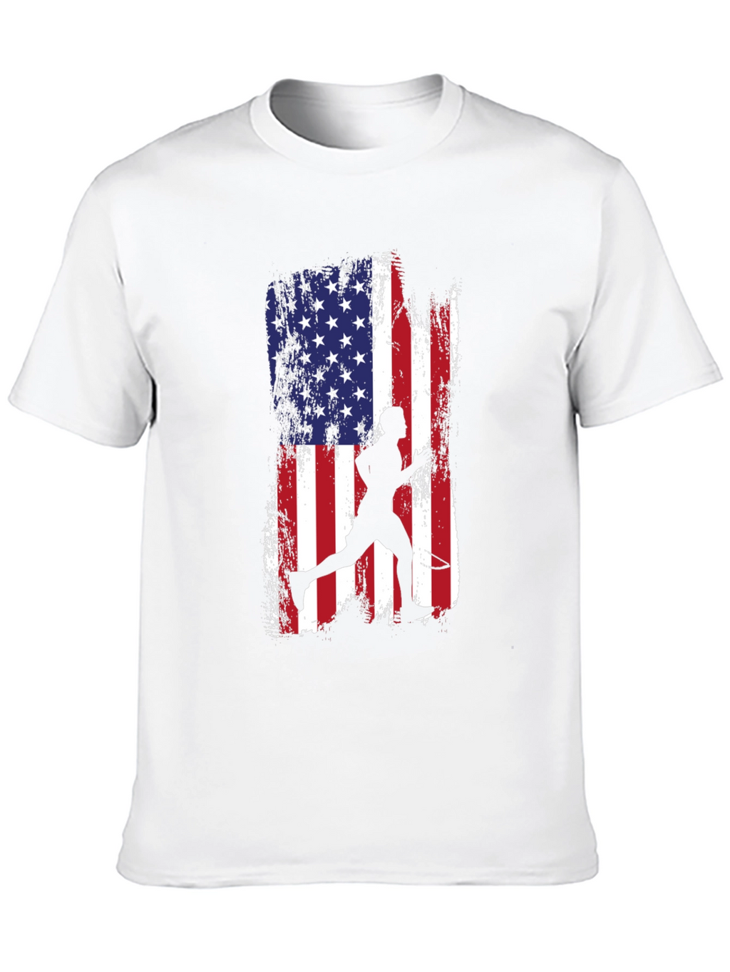 USA Flag Tennis Player T-Shirt