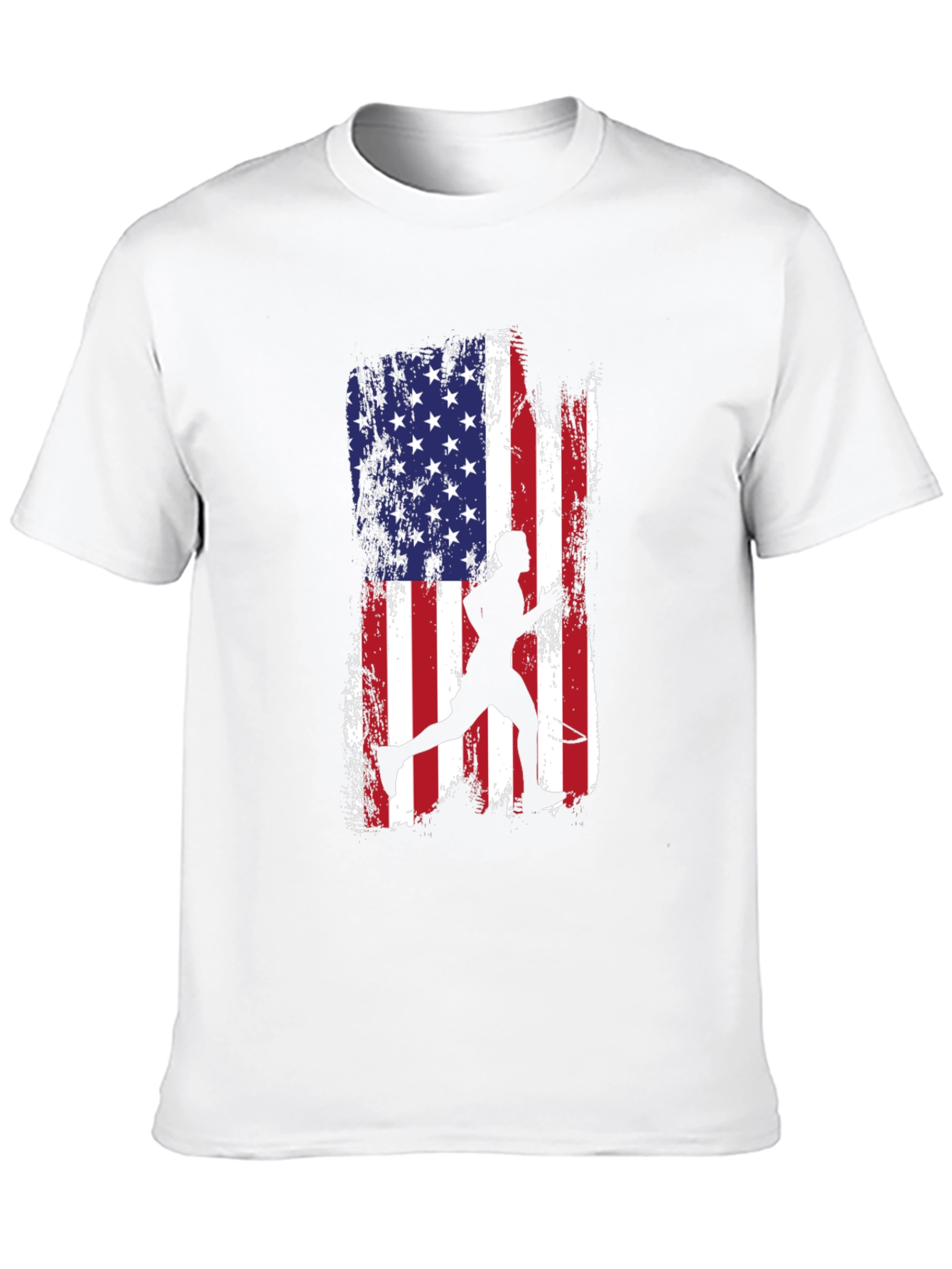 USA Flag Tennis Player T-Shirt