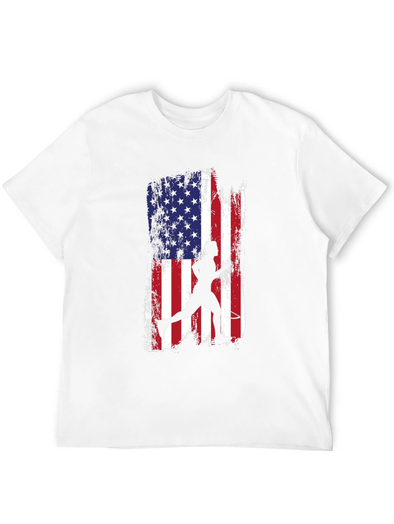 USA Flag Tennis Player T-Shirt