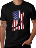 USA Flag Tennis Player T-Shirt