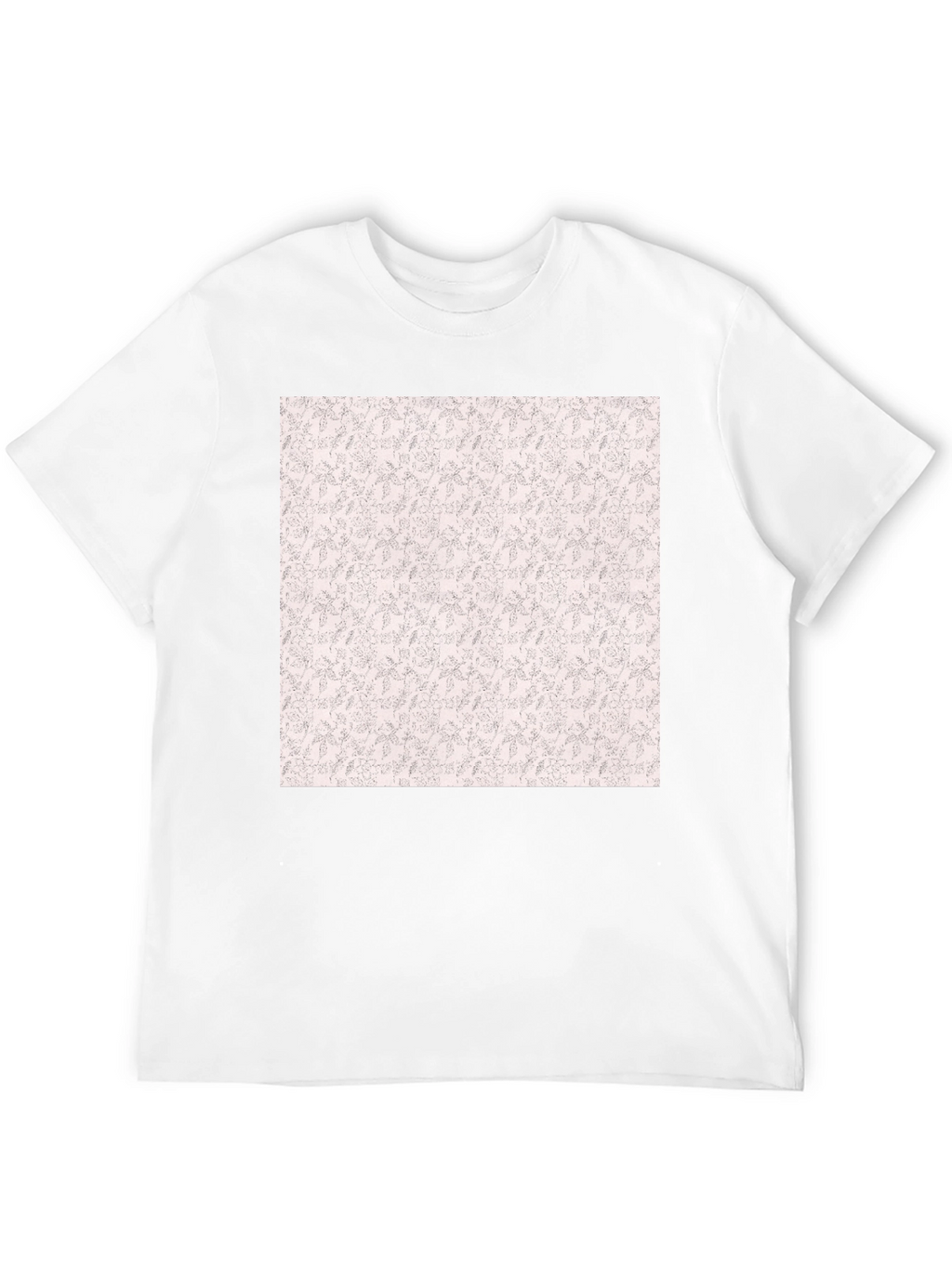 Black Tee with Floral Pattern Print