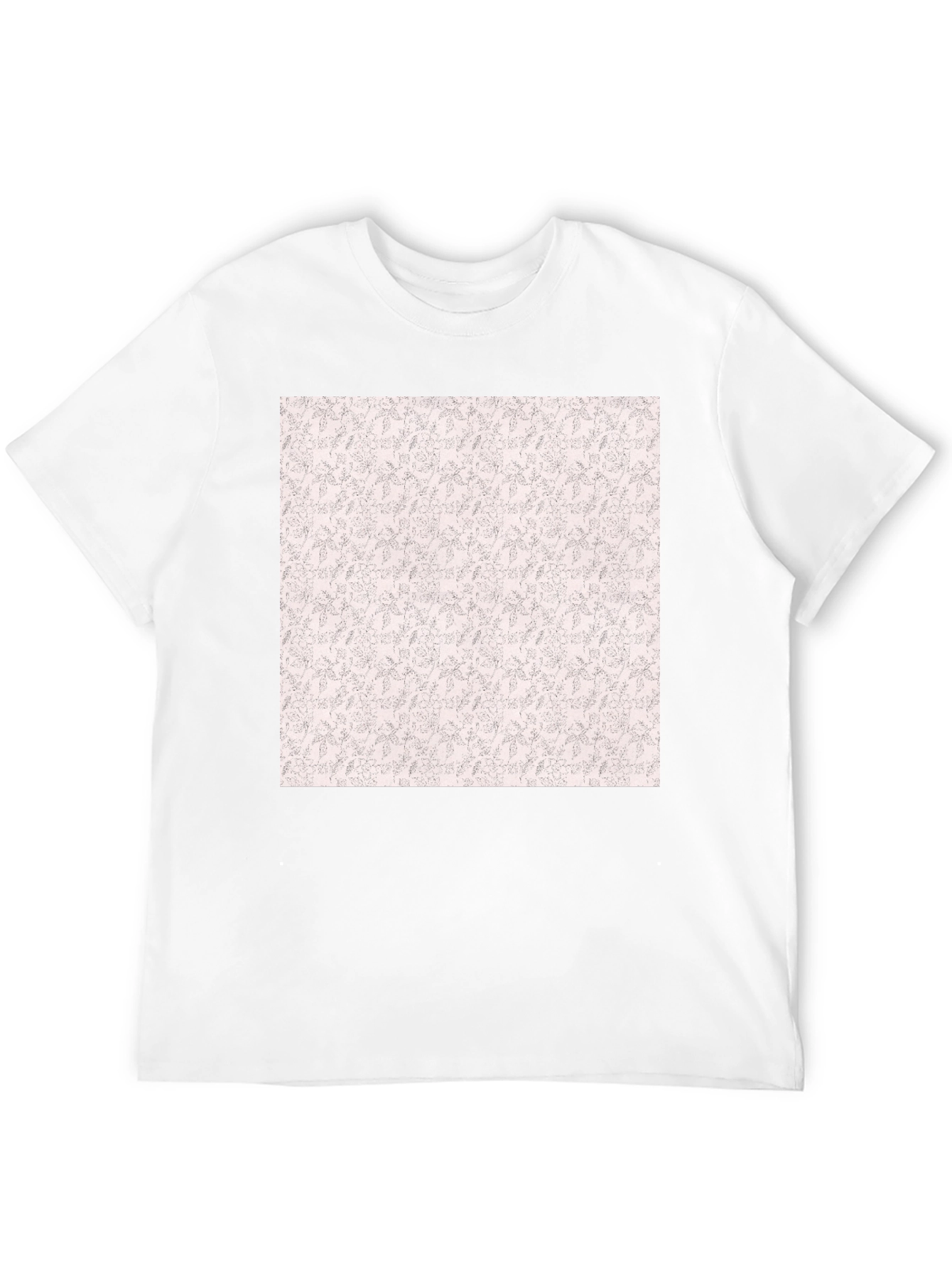 Black Tee with Floral Pattern Print