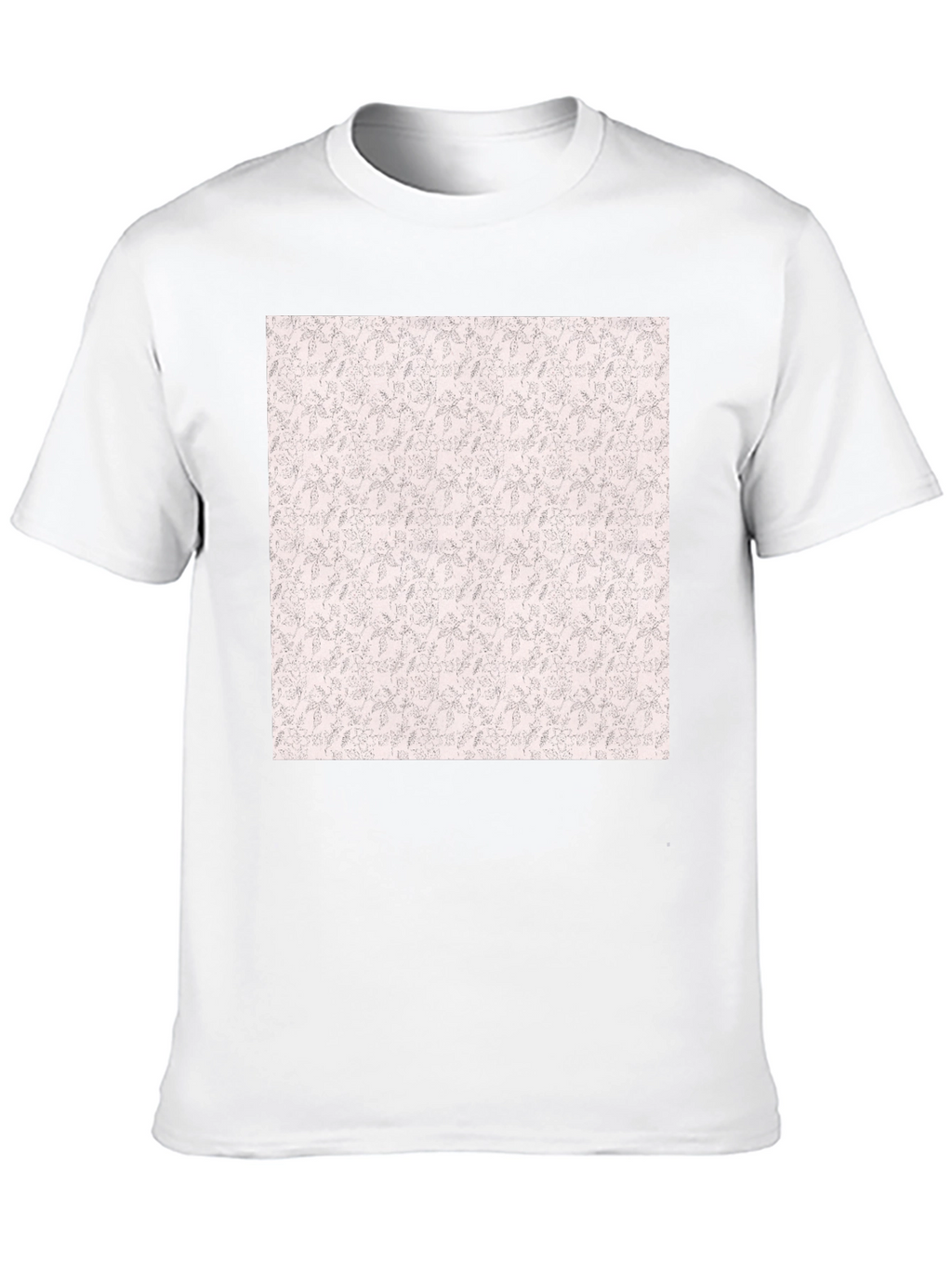 Black Tee with Floral Pattern Print