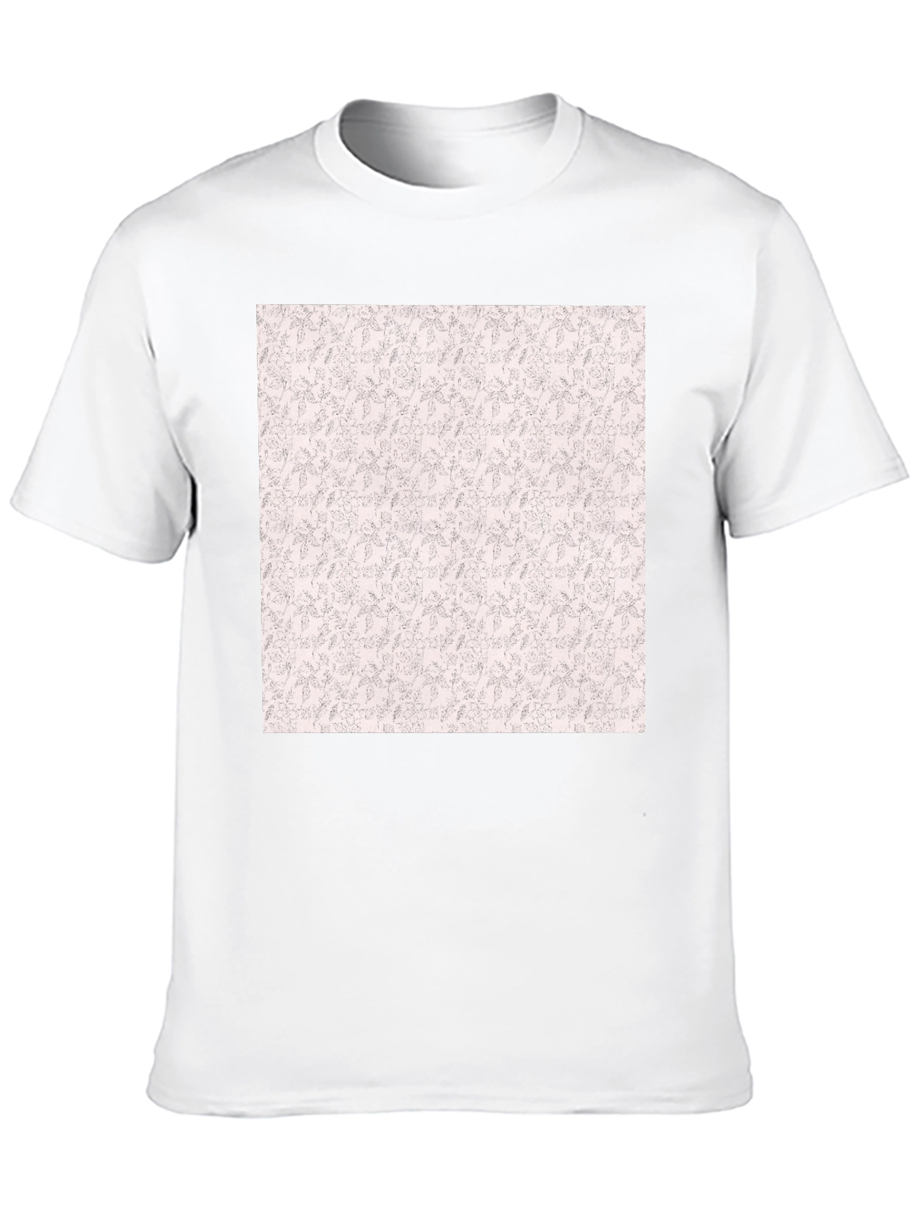 Black Tee with Floral Pattern Print