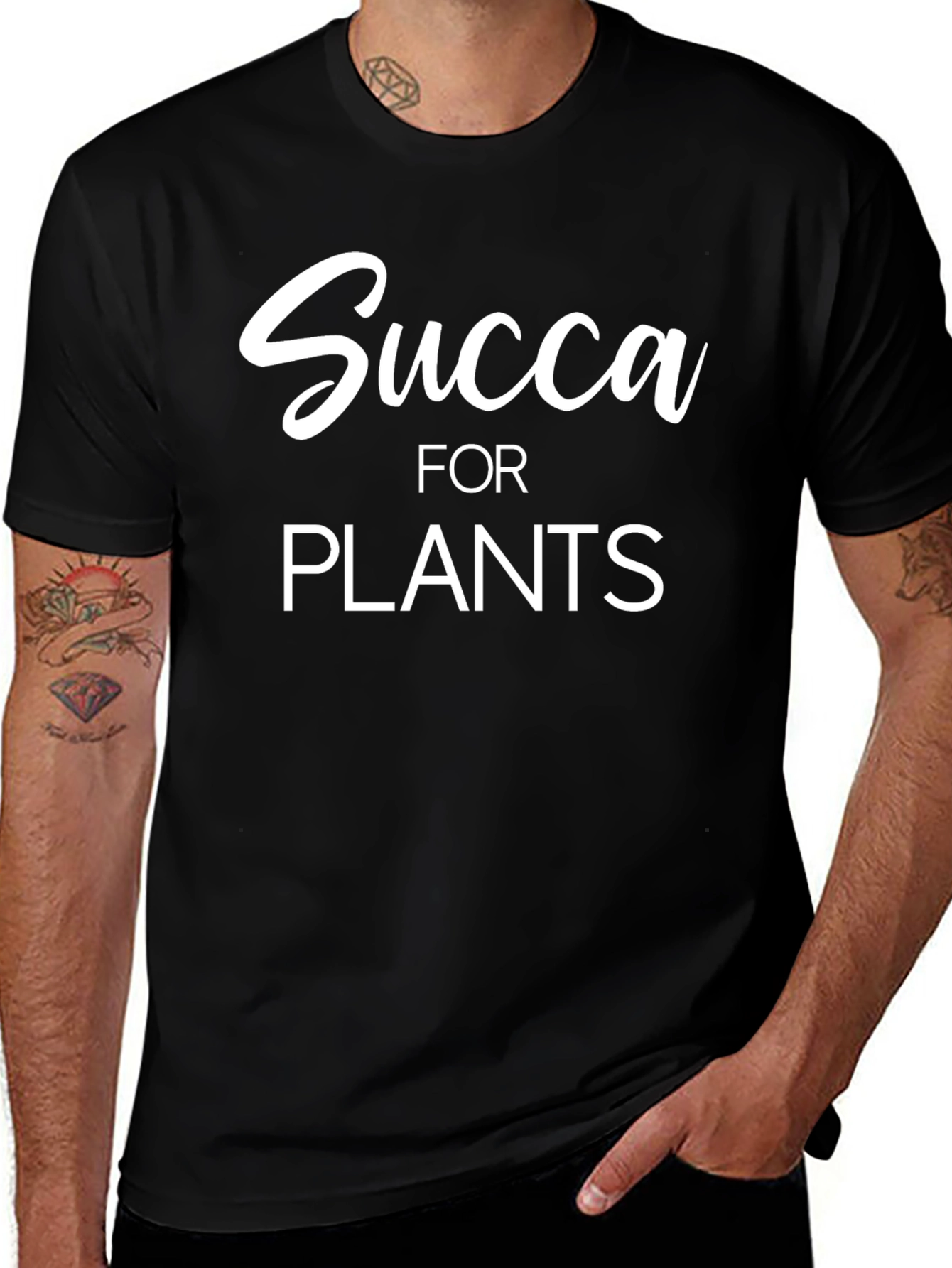 Succa for Plants Graphic Tee - Black Cotton Shirt