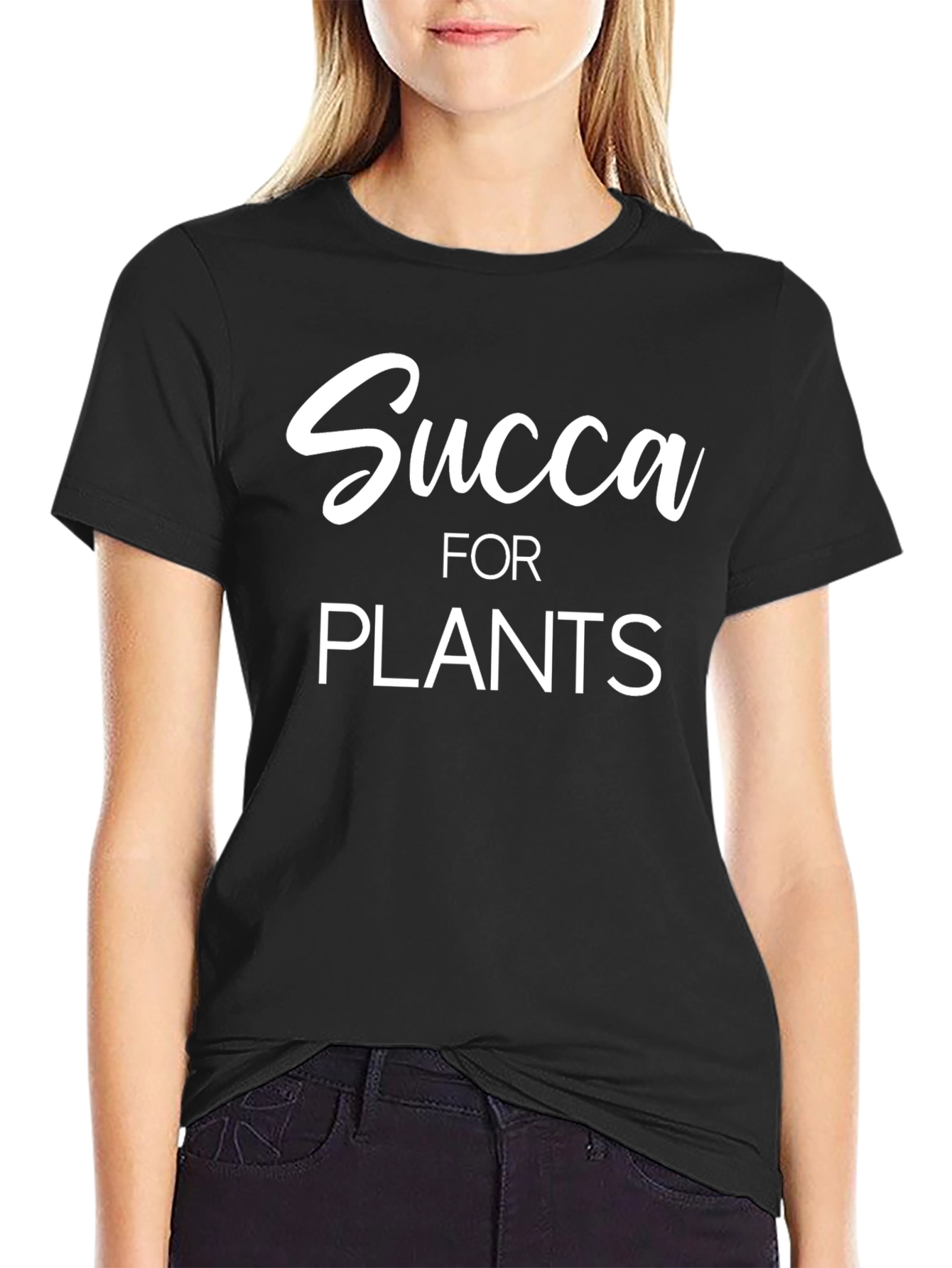 Succa for Plants Graphic Tee - Black Cotton Shirt