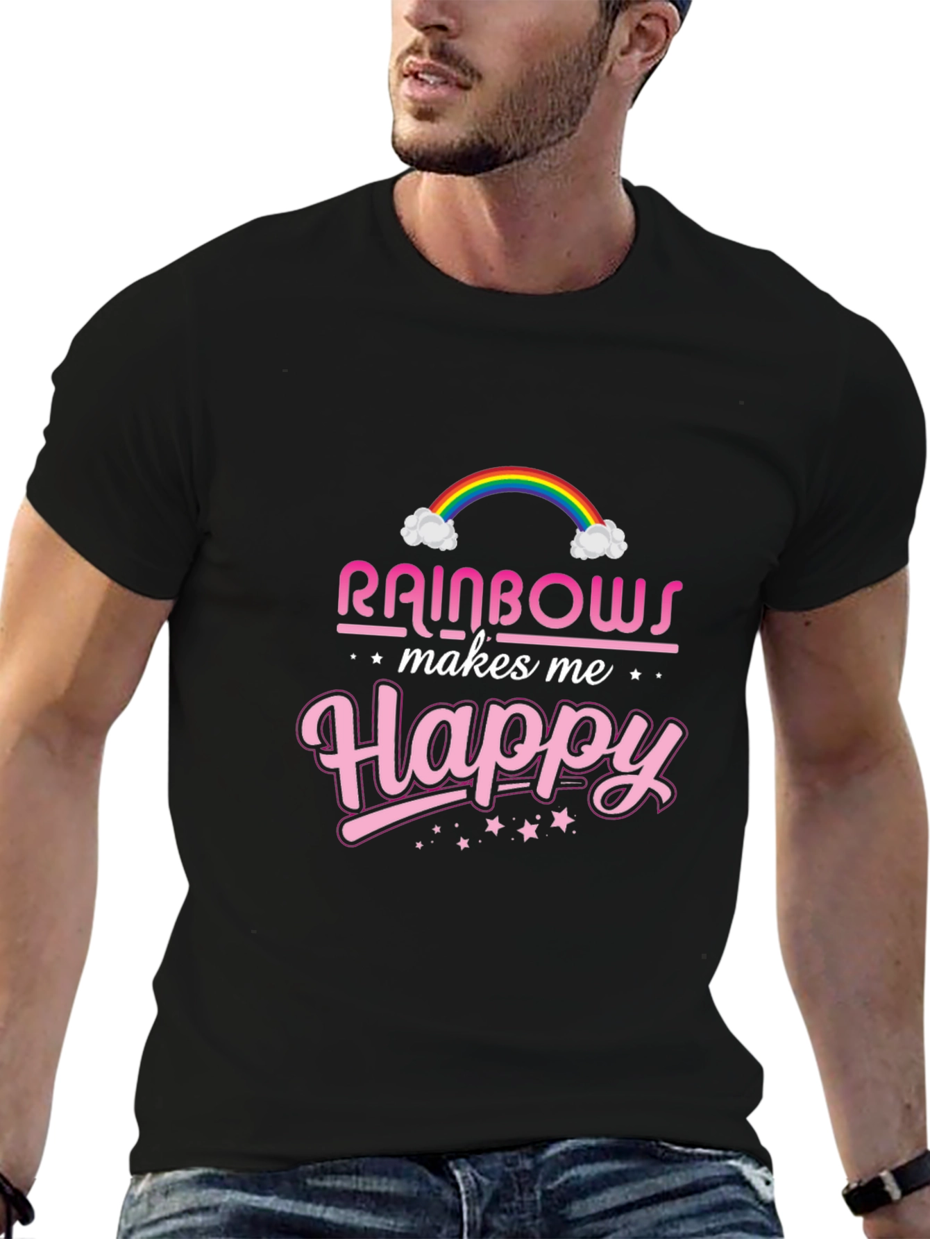 Rainbows Make Me Happy Graphic Tee