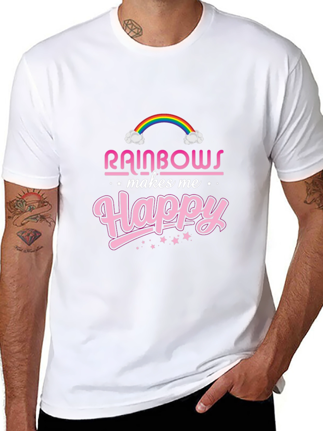 Rainbows Make Me Happy Graphic Tee