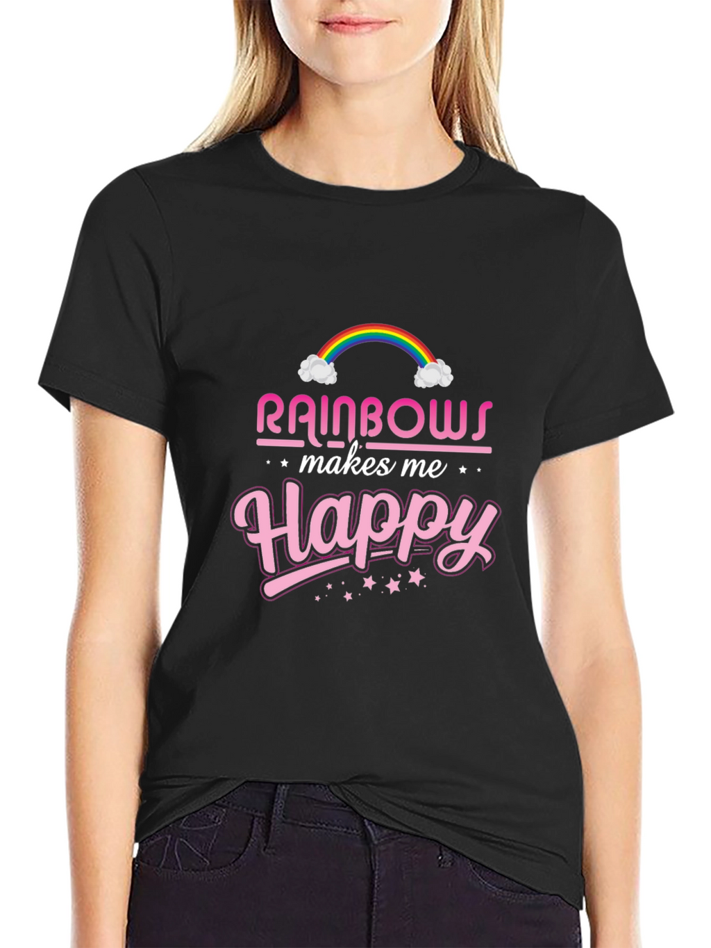 Rainbows Make Me Happy Graphic Tee