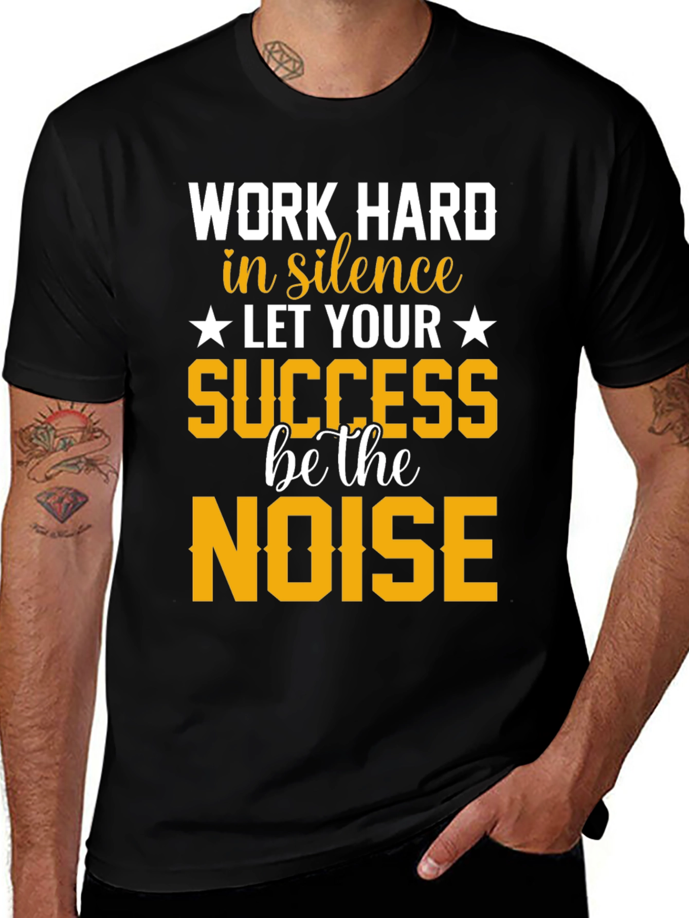 Motivational T-Shirt: Work Hard in Silence