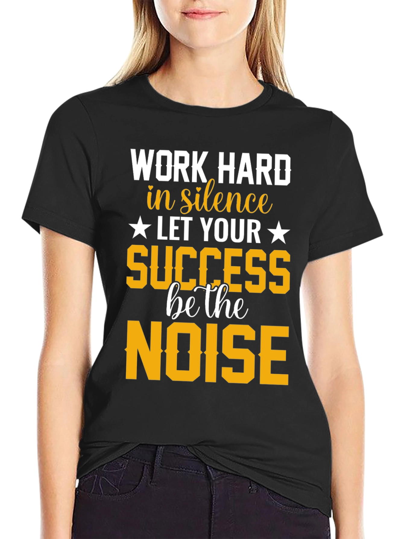 Motivational T-Shirt: Work Hard in Silence