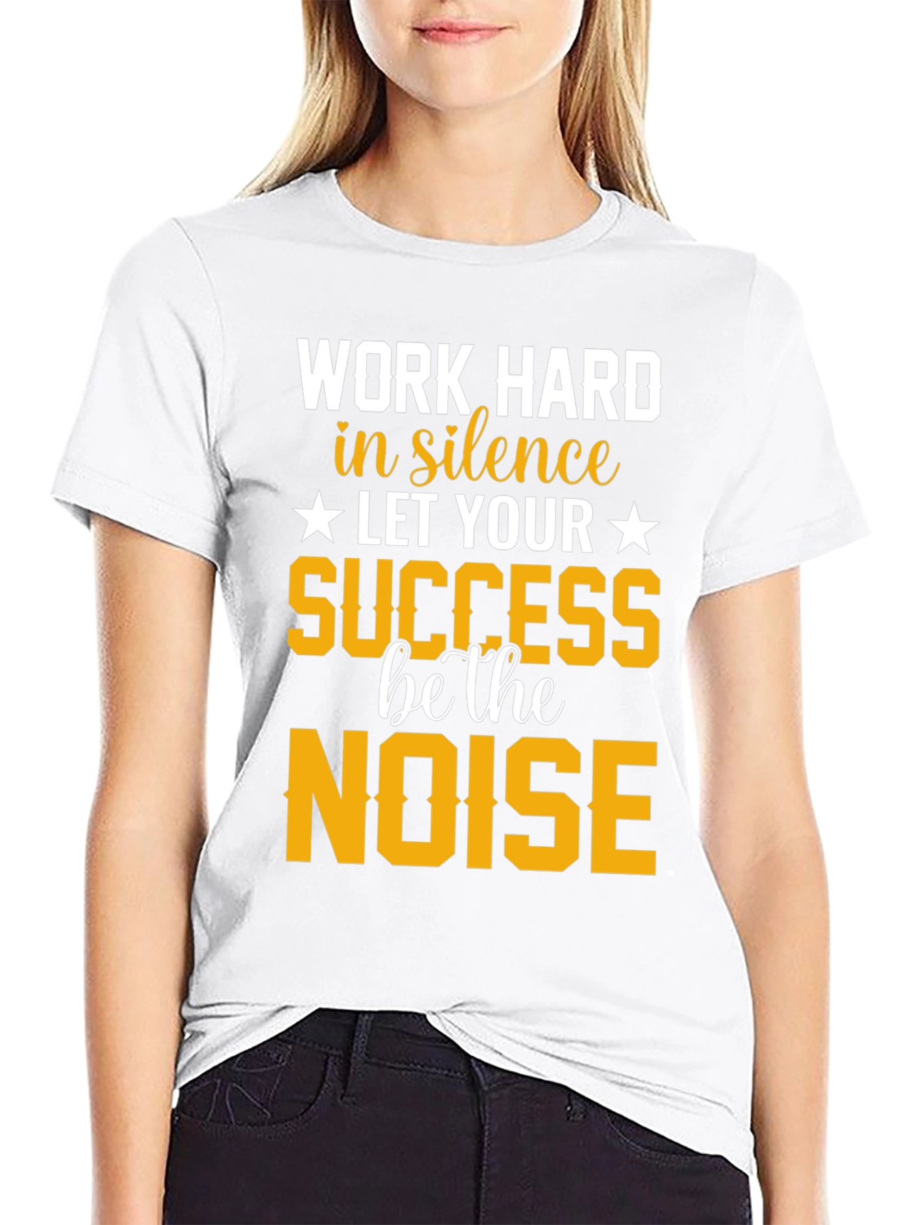 Motivational T-Shirt: Work Hard in Silence