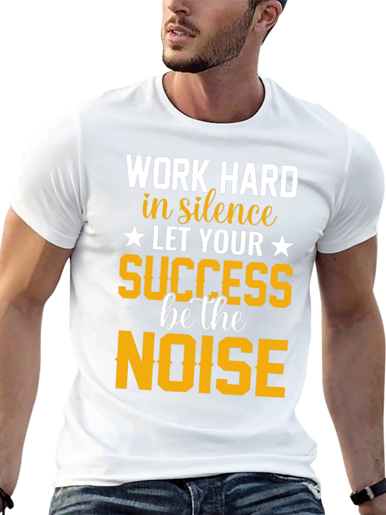 Motivational T-Shirt: Work Hard in Silence