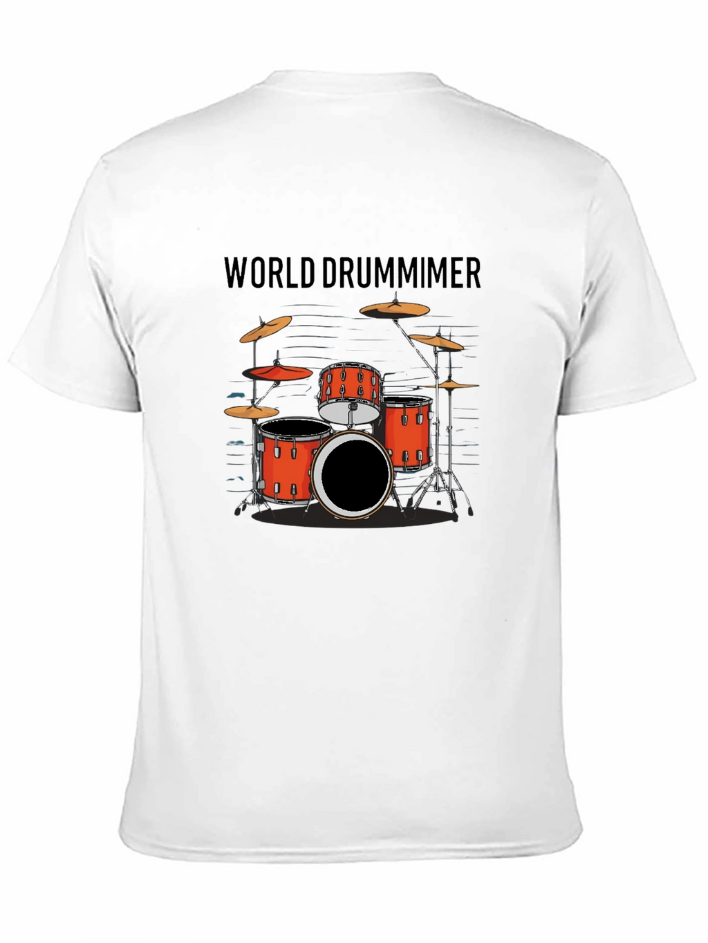 World Drummer Graphic Tee - Black Crewneck