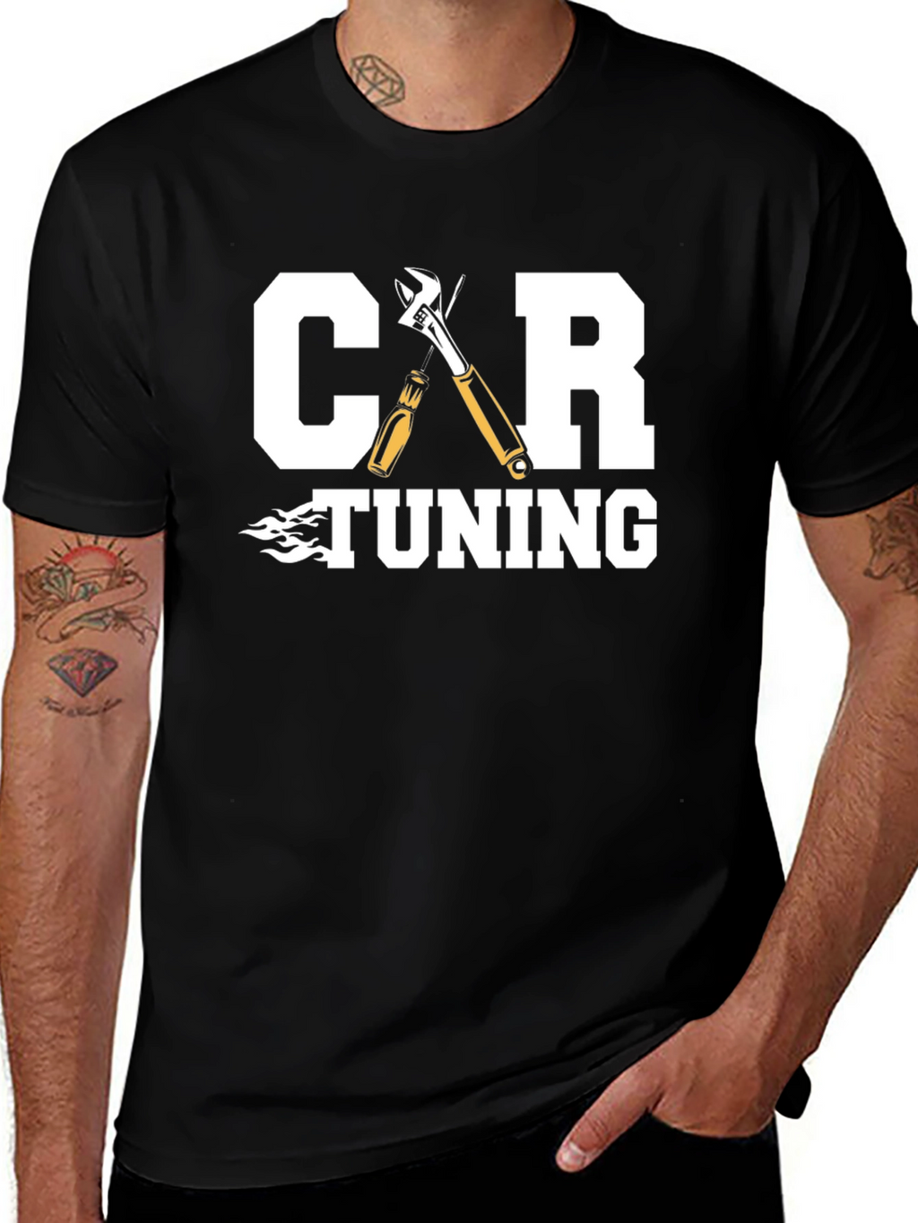 Car Tuning Black T-Shirt