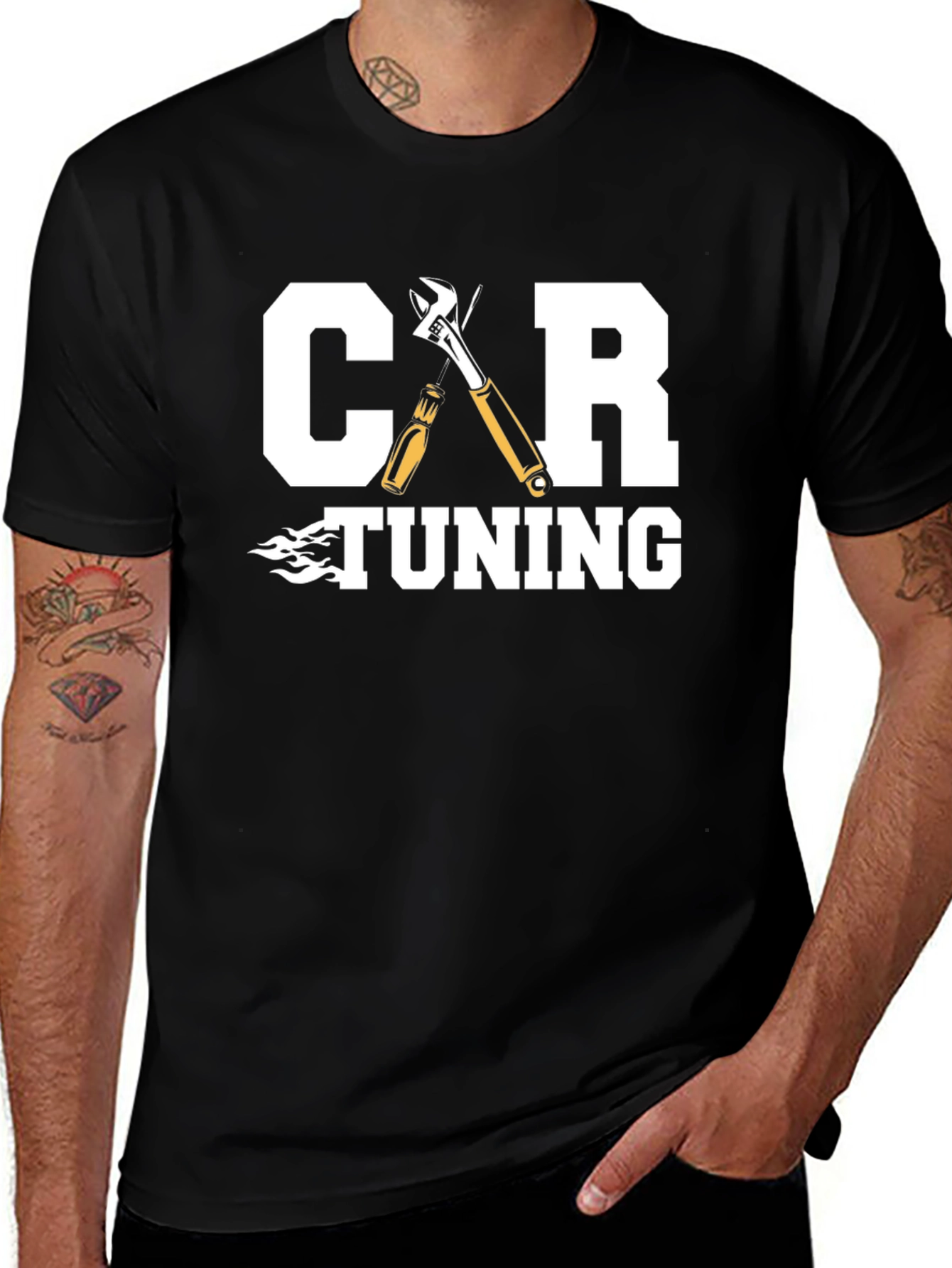 Car Tuning Black T-Shirt