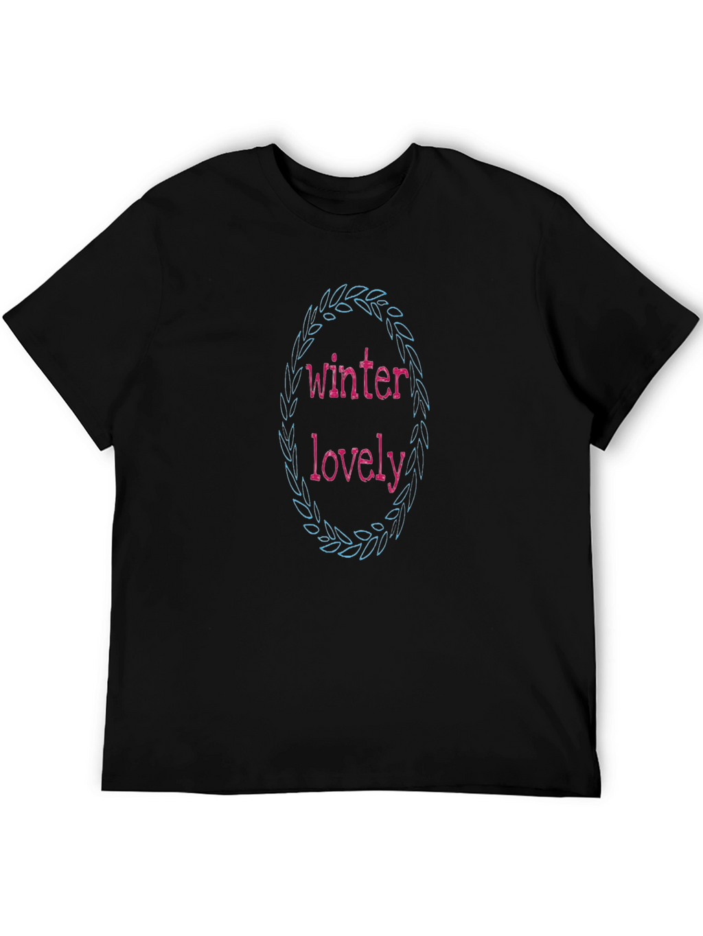 Winter Lovely Black T-Shirt