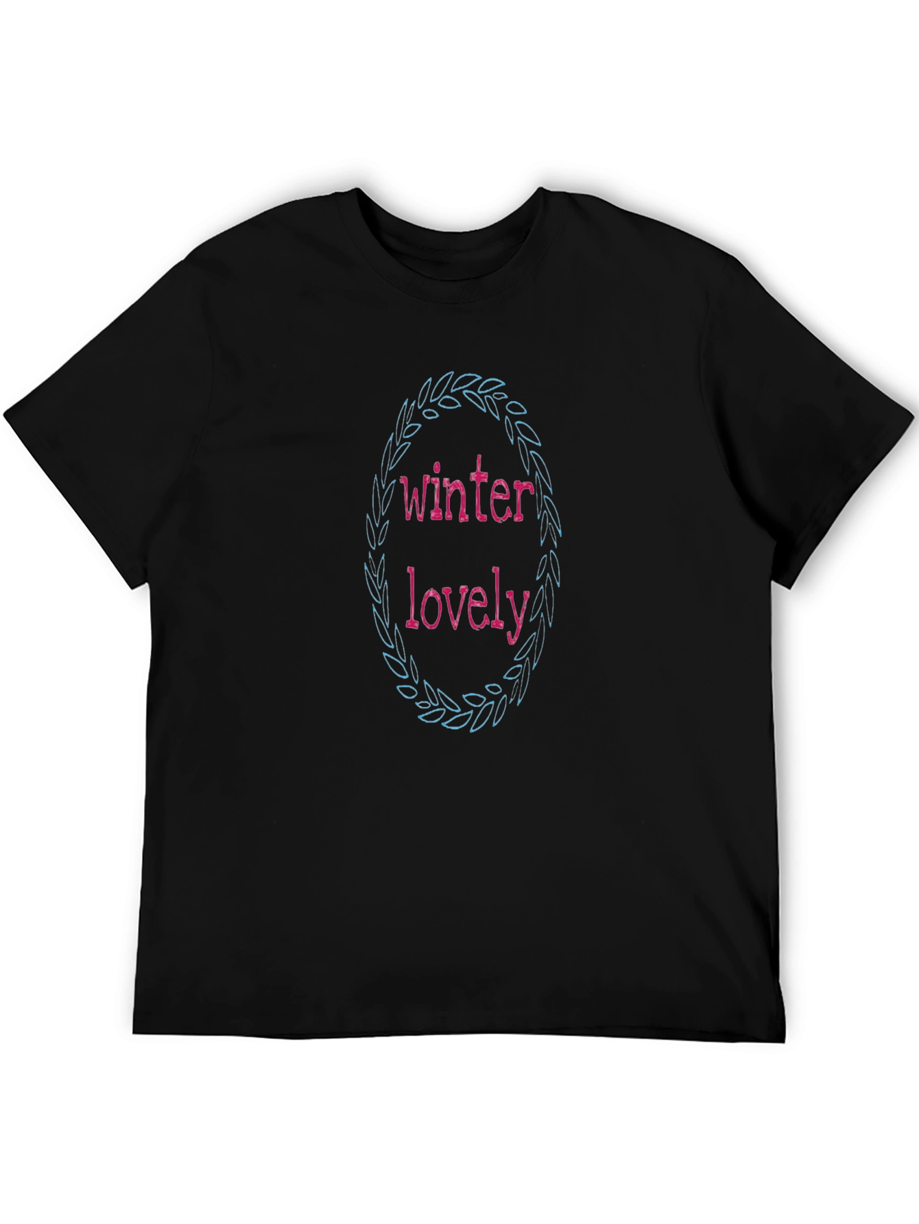 Winter Lovely Black T-Shirt