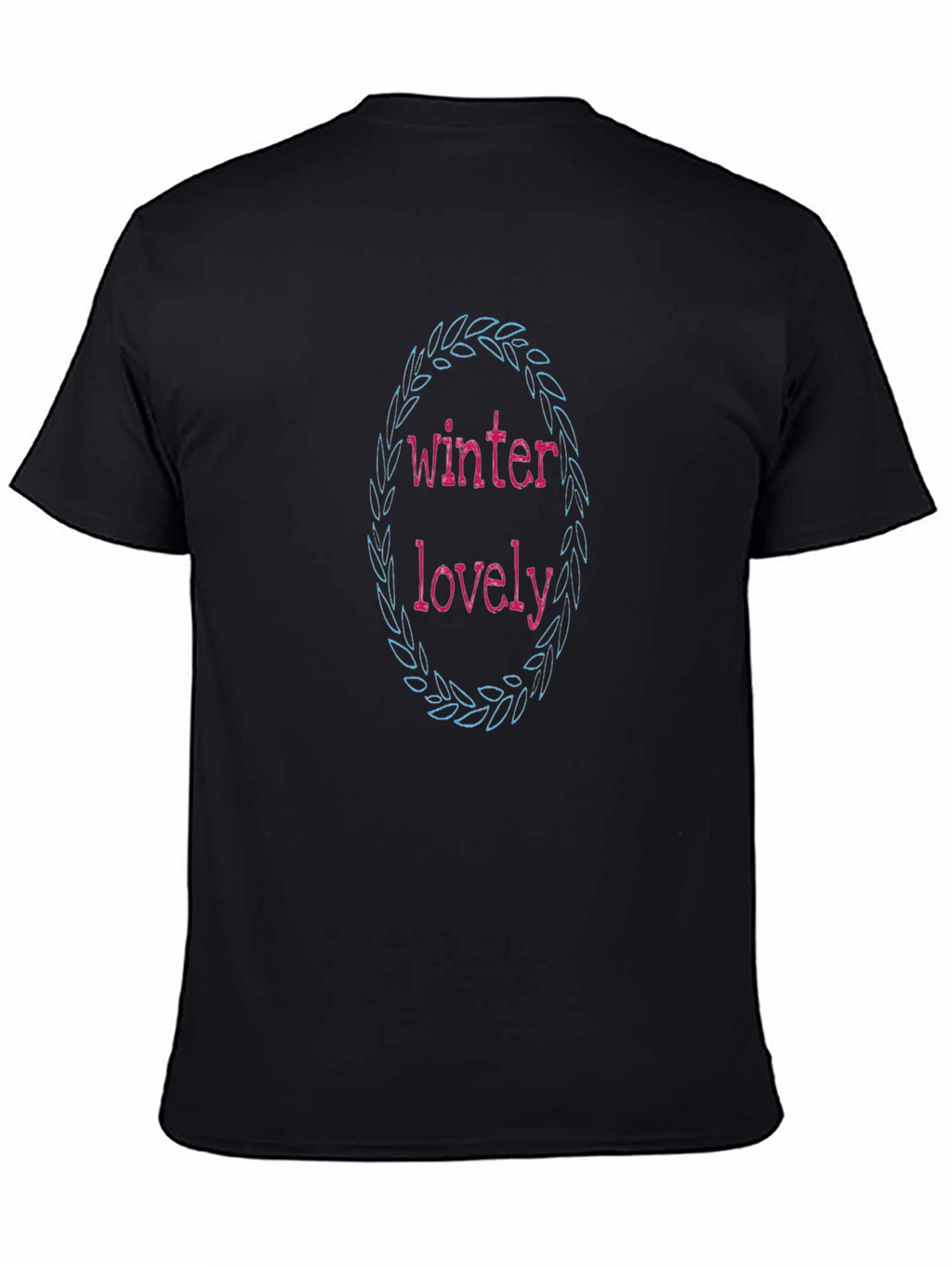 Winter Lovely Black T-Shirt