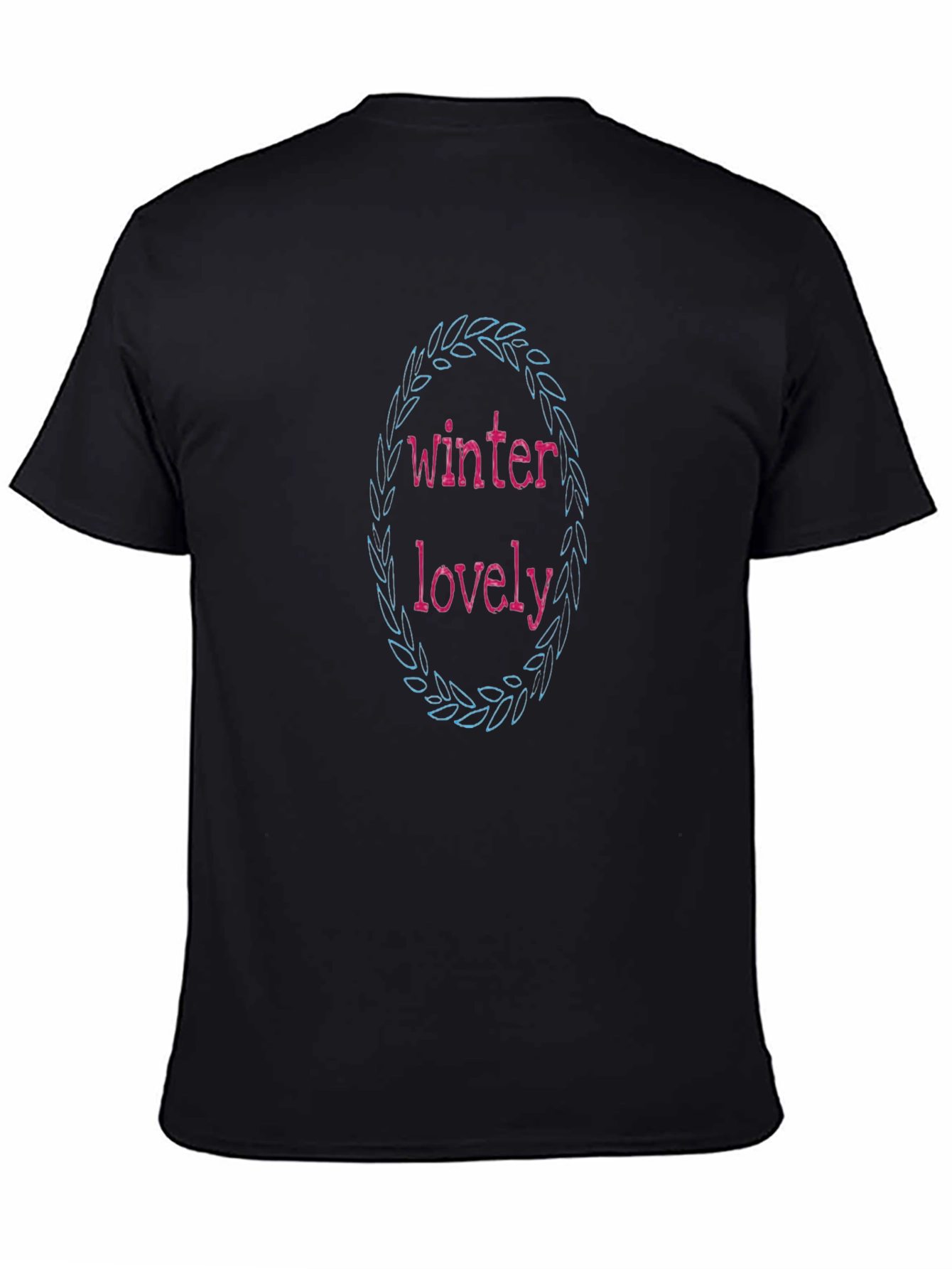 Winter Lovely Black T-Shirt