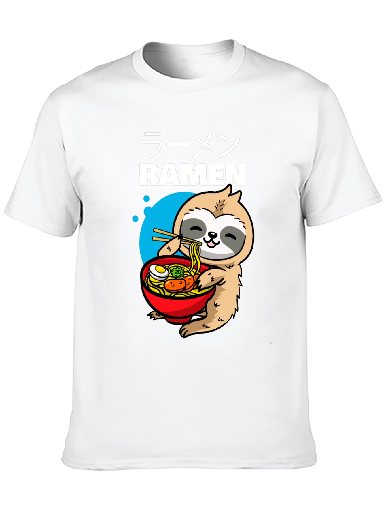 Ramen Sloth Graphic T-Shirt - Unisex Black Tee