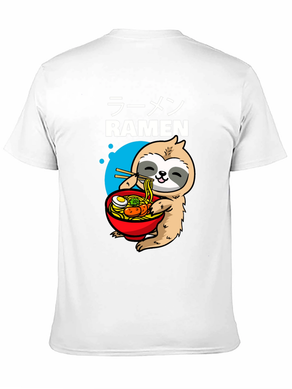 Ramen Sloth Graphic T-Shirt - Unisex Black Tee