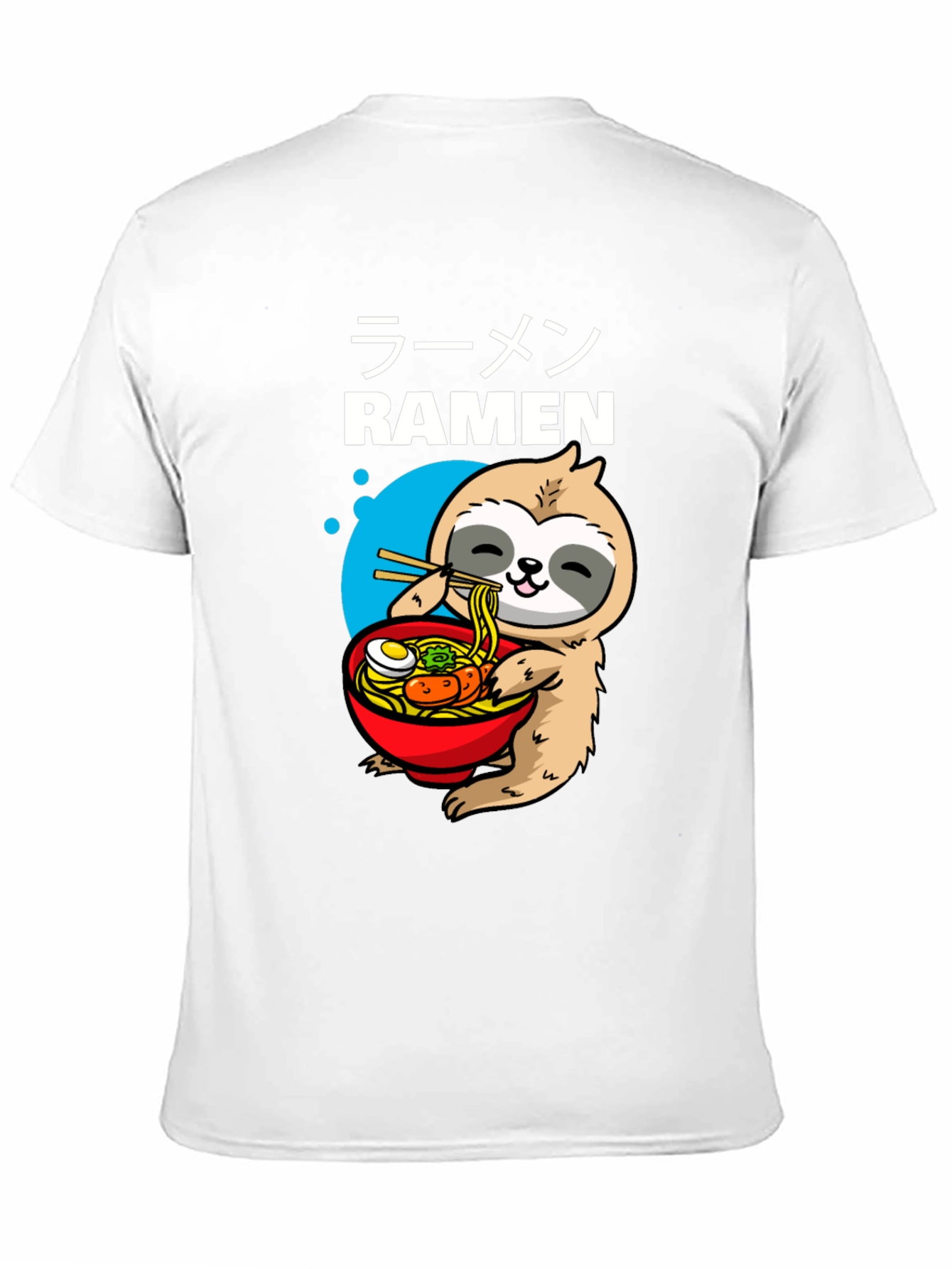 Ramen Sloth Graphic T-Shirt - Unisex Black Tee