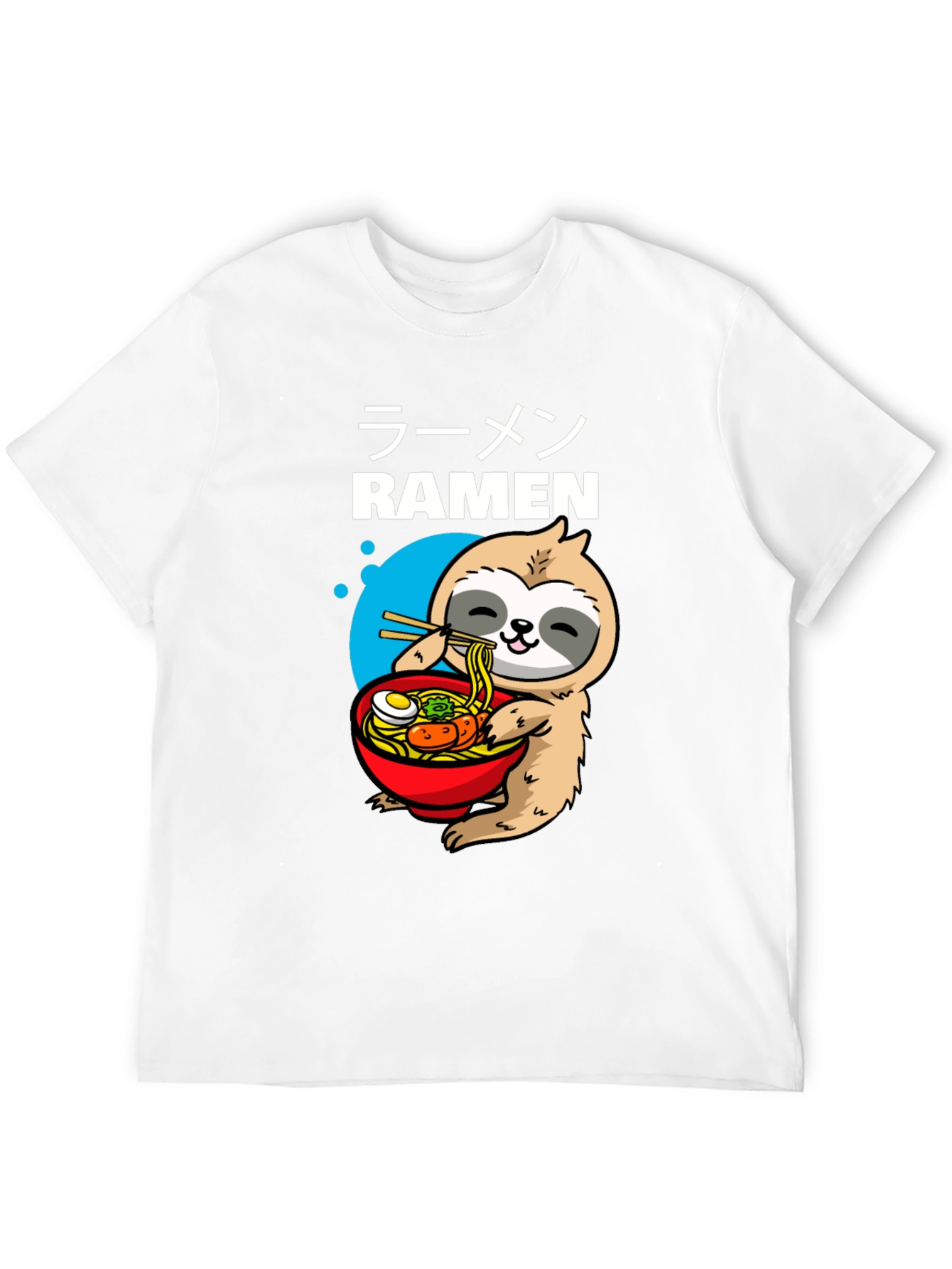 Ramen Sloth Graphic T-Shirt - Unisex Black Tee