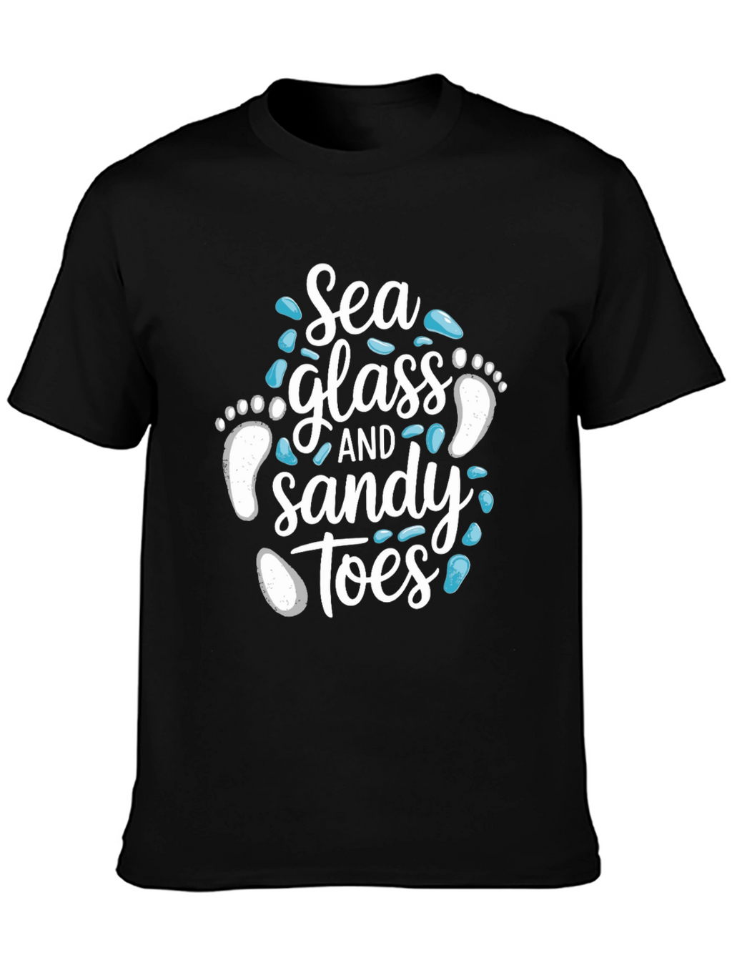 Sea Glass and Sandy Toes Graphic T-Shirt