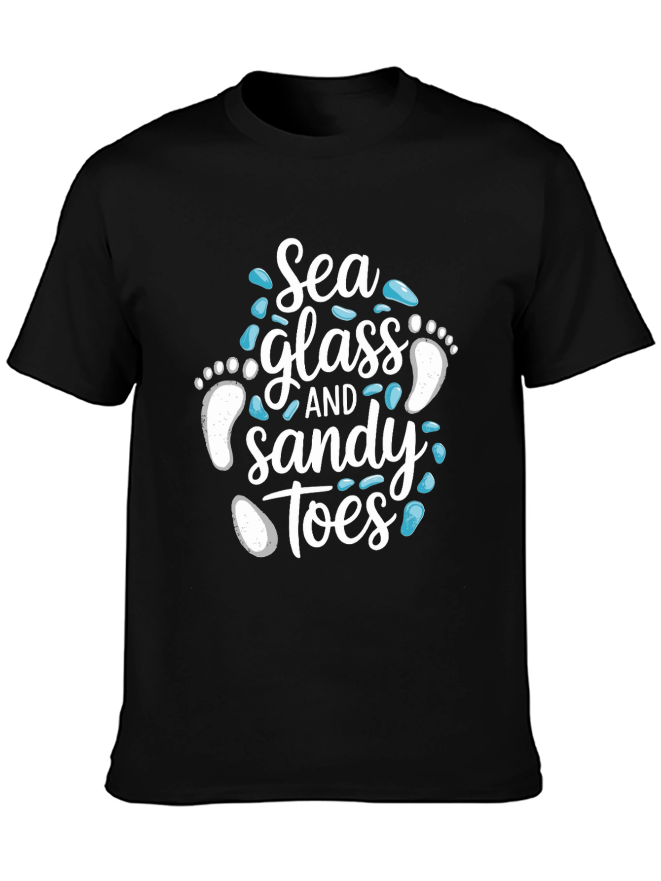 Sea Glass and Sandy Toes Graphic T-Shirt
