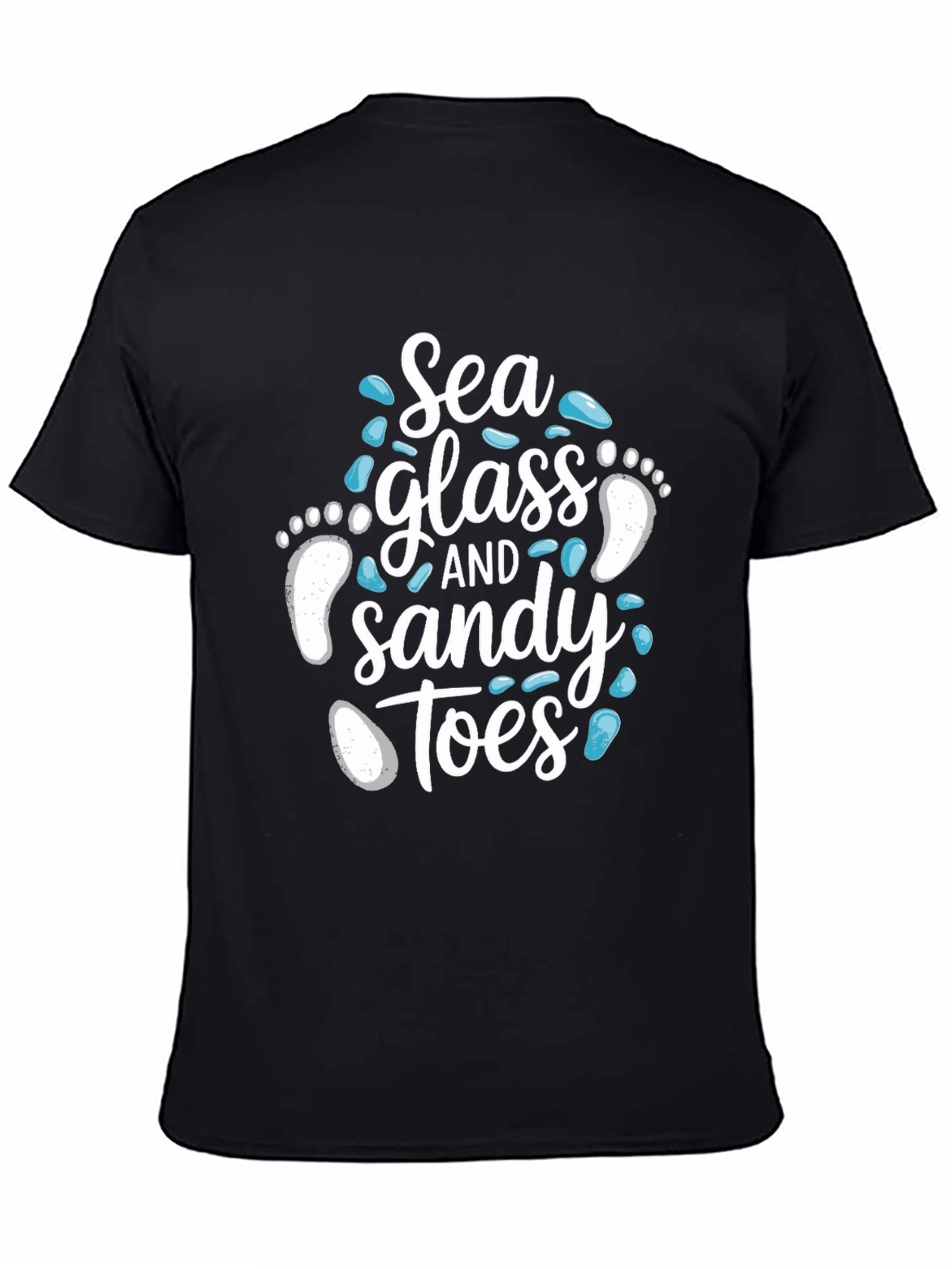 Sea Glass and Sandy Toes Graphic T-Shirt