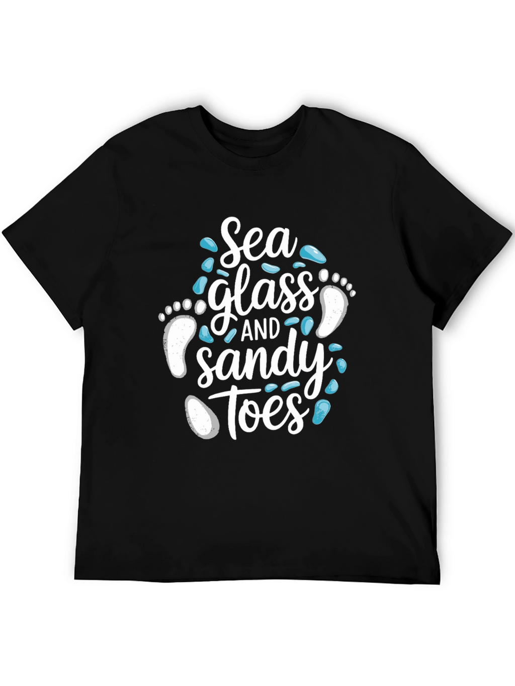 Sea Glass and Sandy Toes Graphic T-Shirt