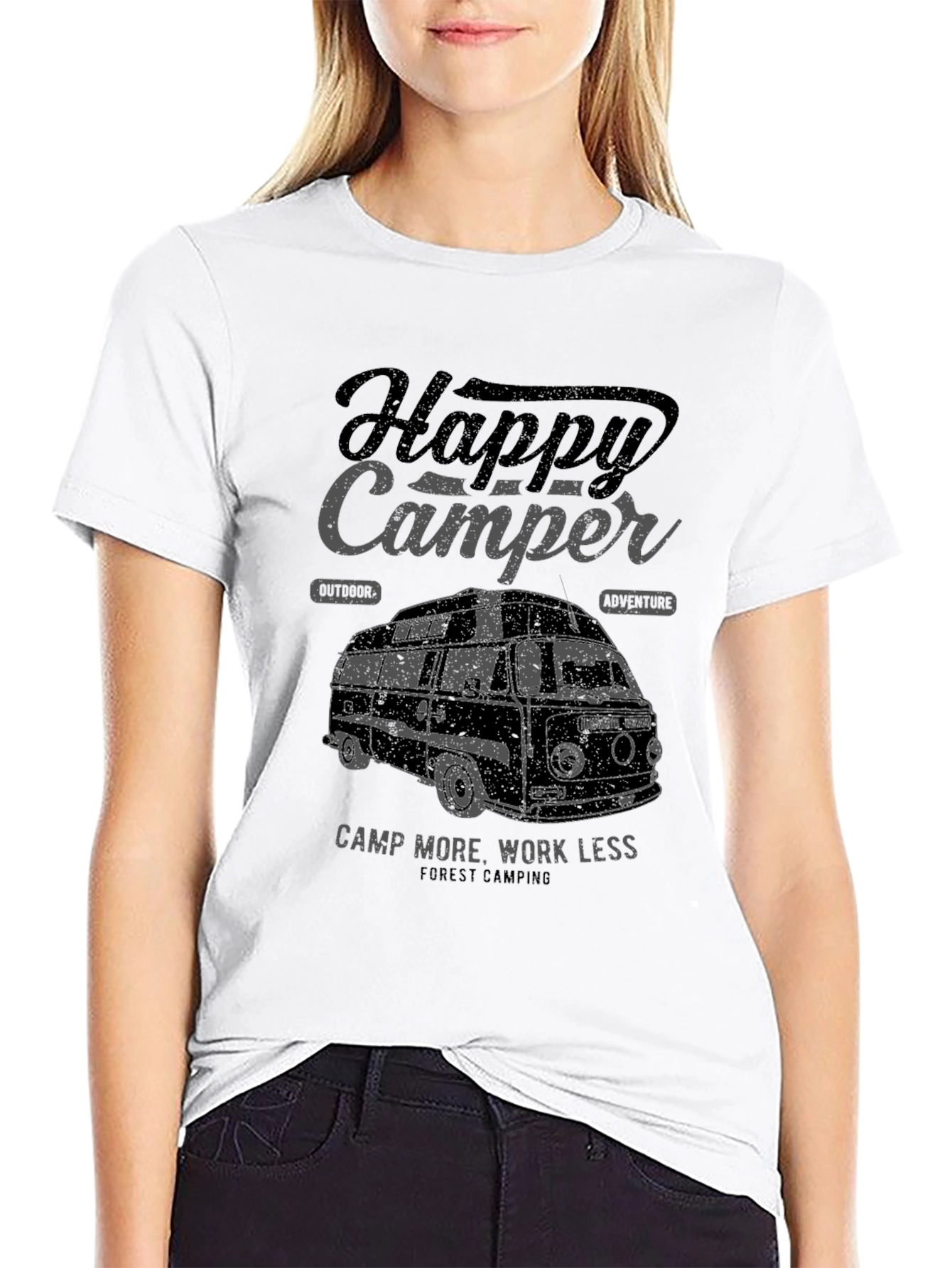 Happy Camper Graphic Tee - Outdoor Adventure
