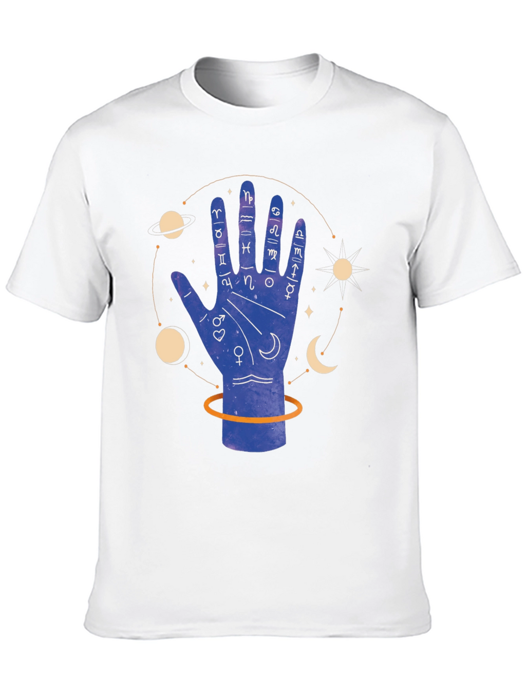 Palmistry Graphic Tee - Zodiac Sign Design
