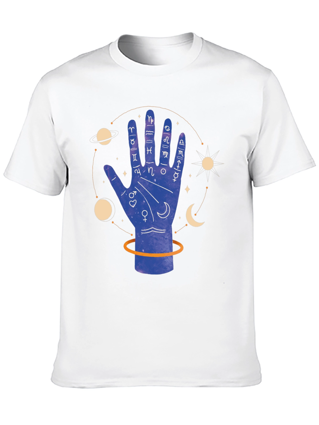 Palmistry Graphic Tee - Zodiac Sign Design