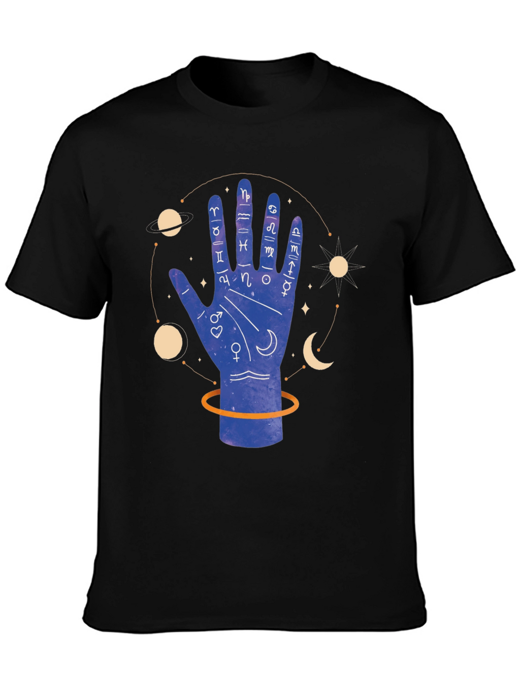 Palmistry Graphic Tee - Zodiac Sign Design