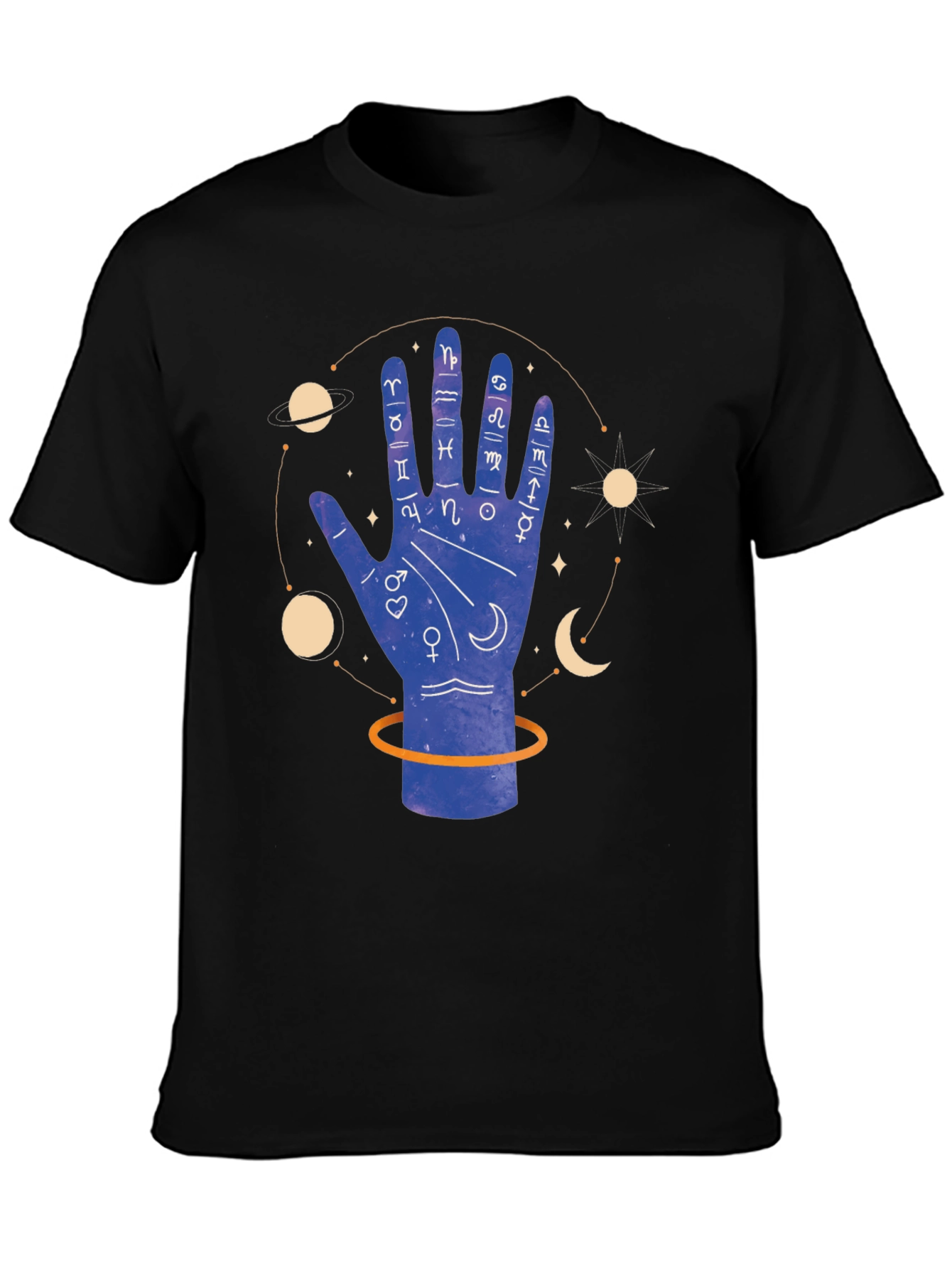 Palmistry Graphic Tee - Zodiac Sign Design