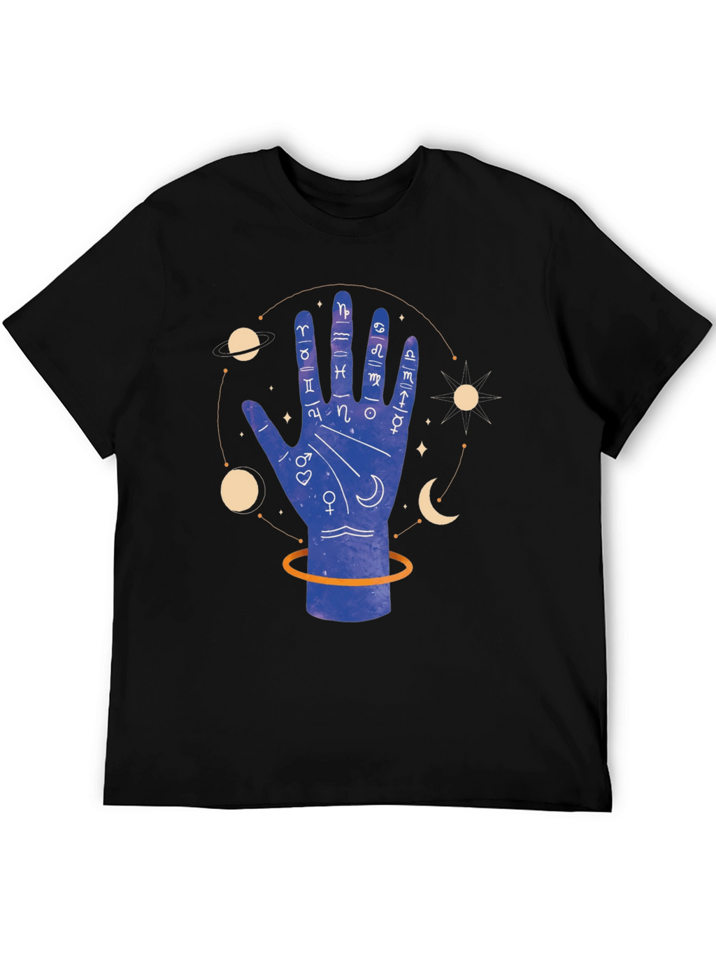Palmistry Graphic Tee - Zodiac Sign Design