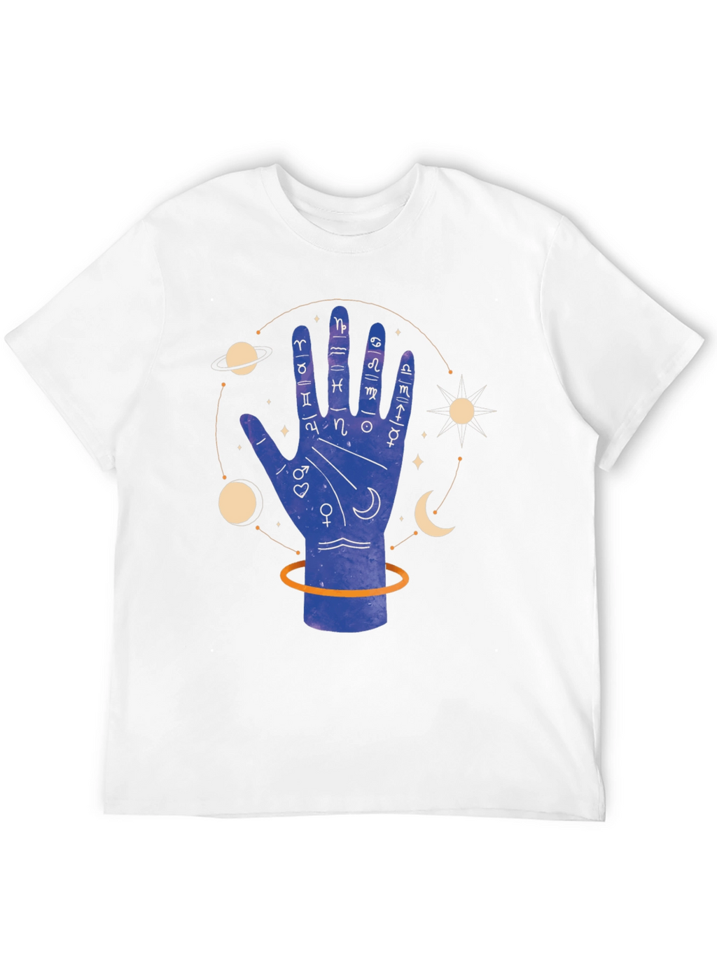 Palmistry Graphic Tee - Zodiac Sign Design
