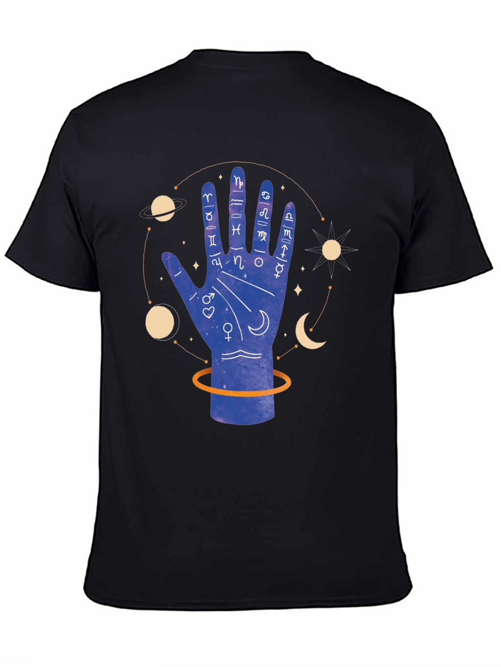 Palmistry Graphic Tee - Zodiac Sign Design