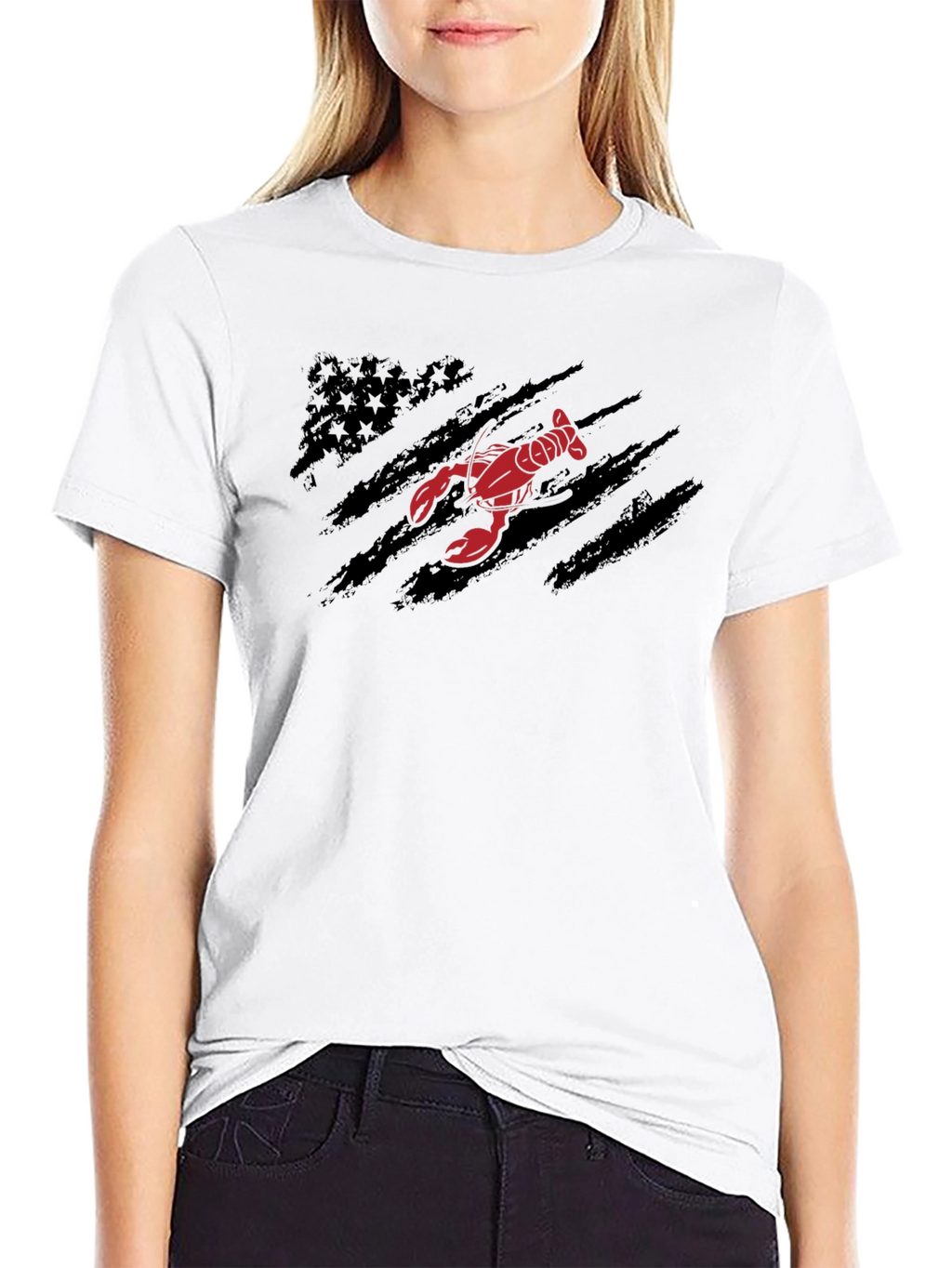 Lobster American Flag T-Shirt