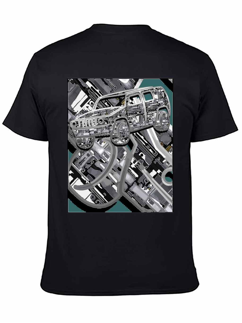 Urban Carscape Tee - Modern Graphic Print